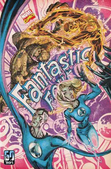Get a glimpse of J. Scott Campbell's retro 'Fantastic Four' #1 cover