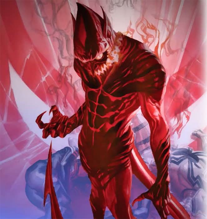 Does an Amazon solicit spoil the Red Goblin's identity?