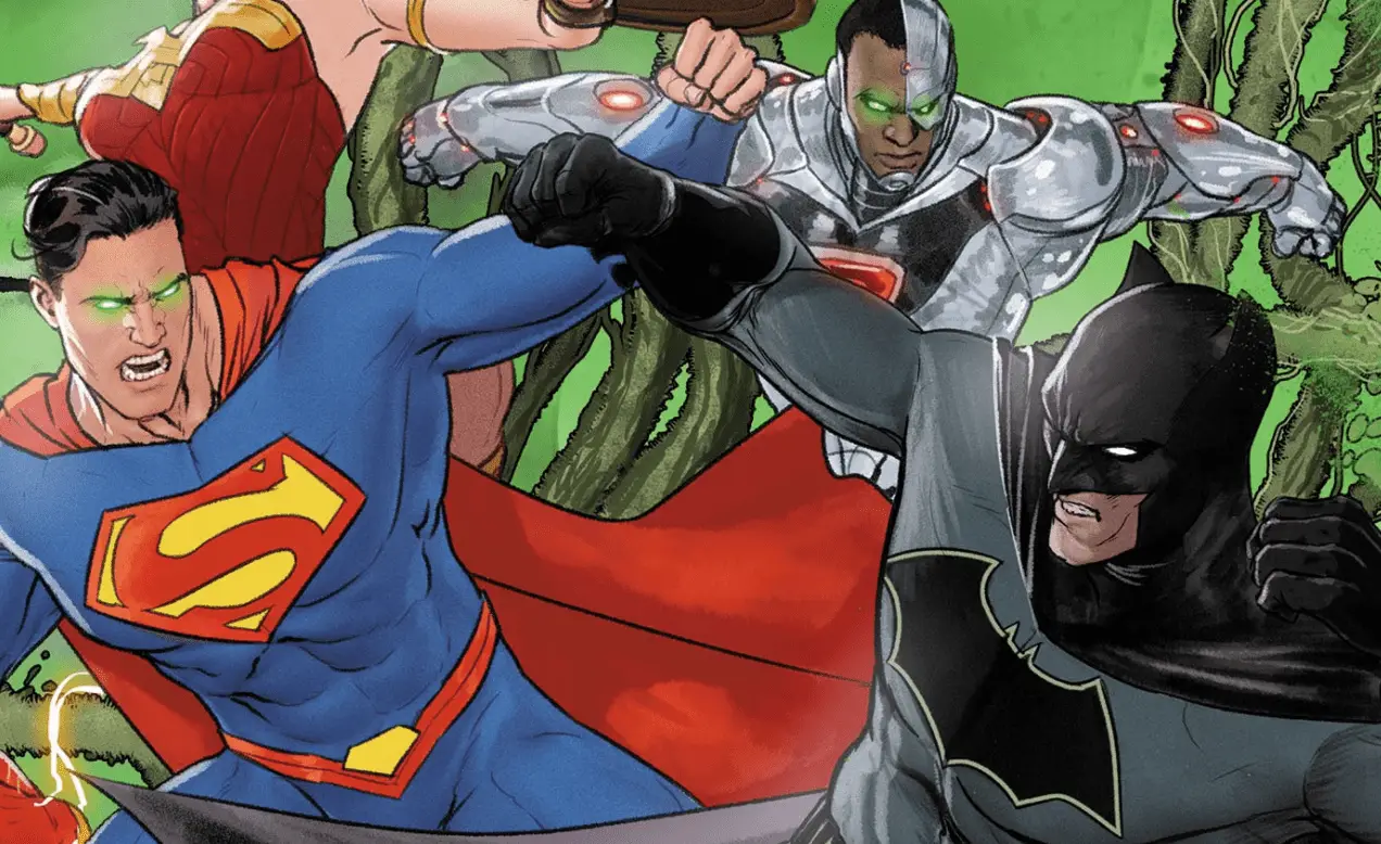 Batman #42: Bat and Cat under house arrest courtesy of Superman