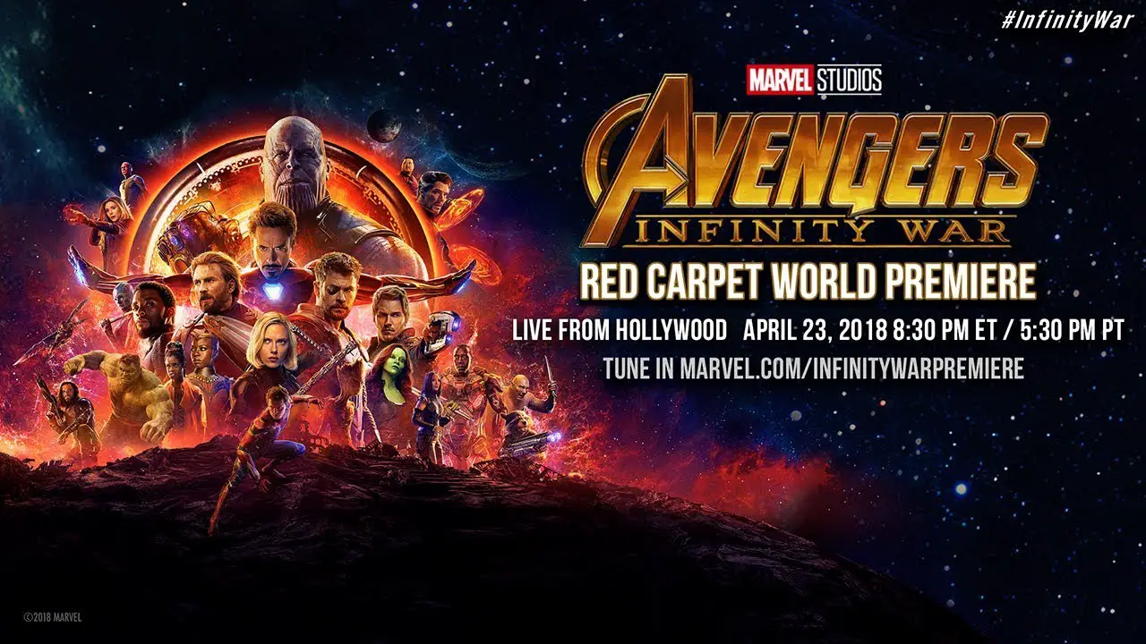 Watch the 'Avengers: Infinity War' premiere red carpet event live