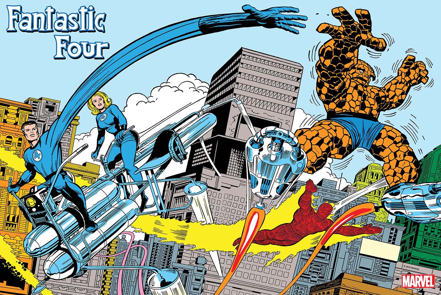Celebrate the Fantastic Four in style with this Jack Kirby poster