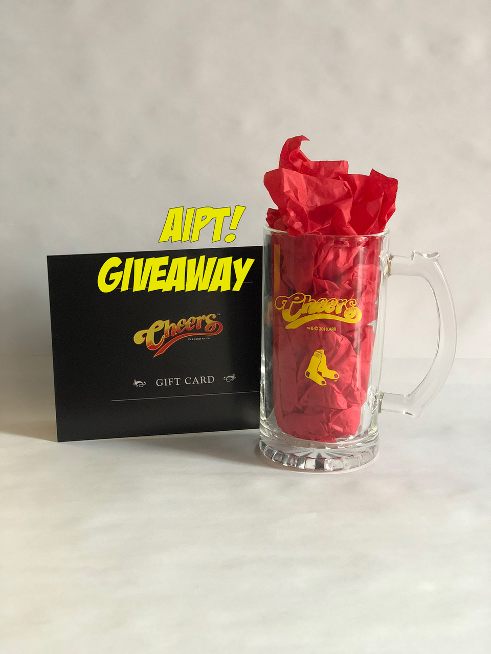 AiPT! Giveaway: Red Sox and Cheers pint glass with Cheers gift card