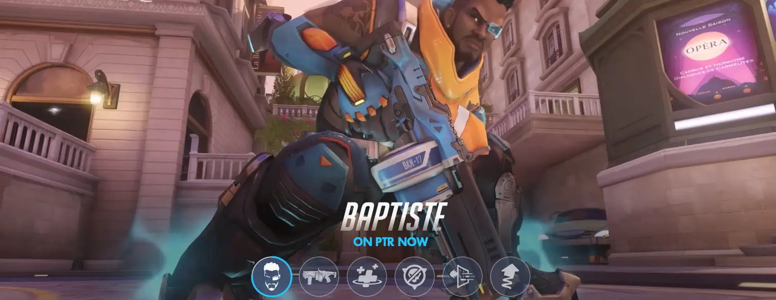 Baptiste, Overwatch's 30th hero, is now available on the Public Test Region