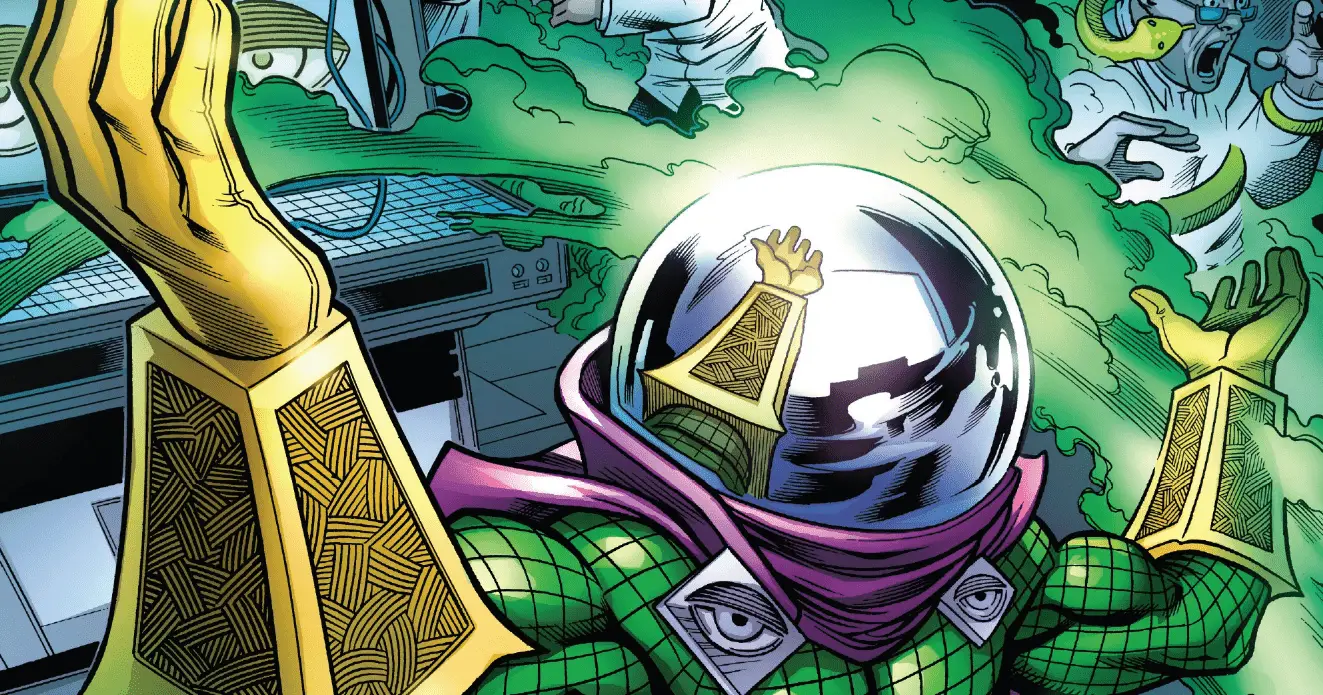 An early look at Mysterio in full costume from 'Spider-Man: Far From Home'
