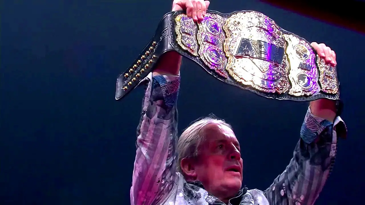 Bret Hart unveils new AEW World Championship at Double or Nothing