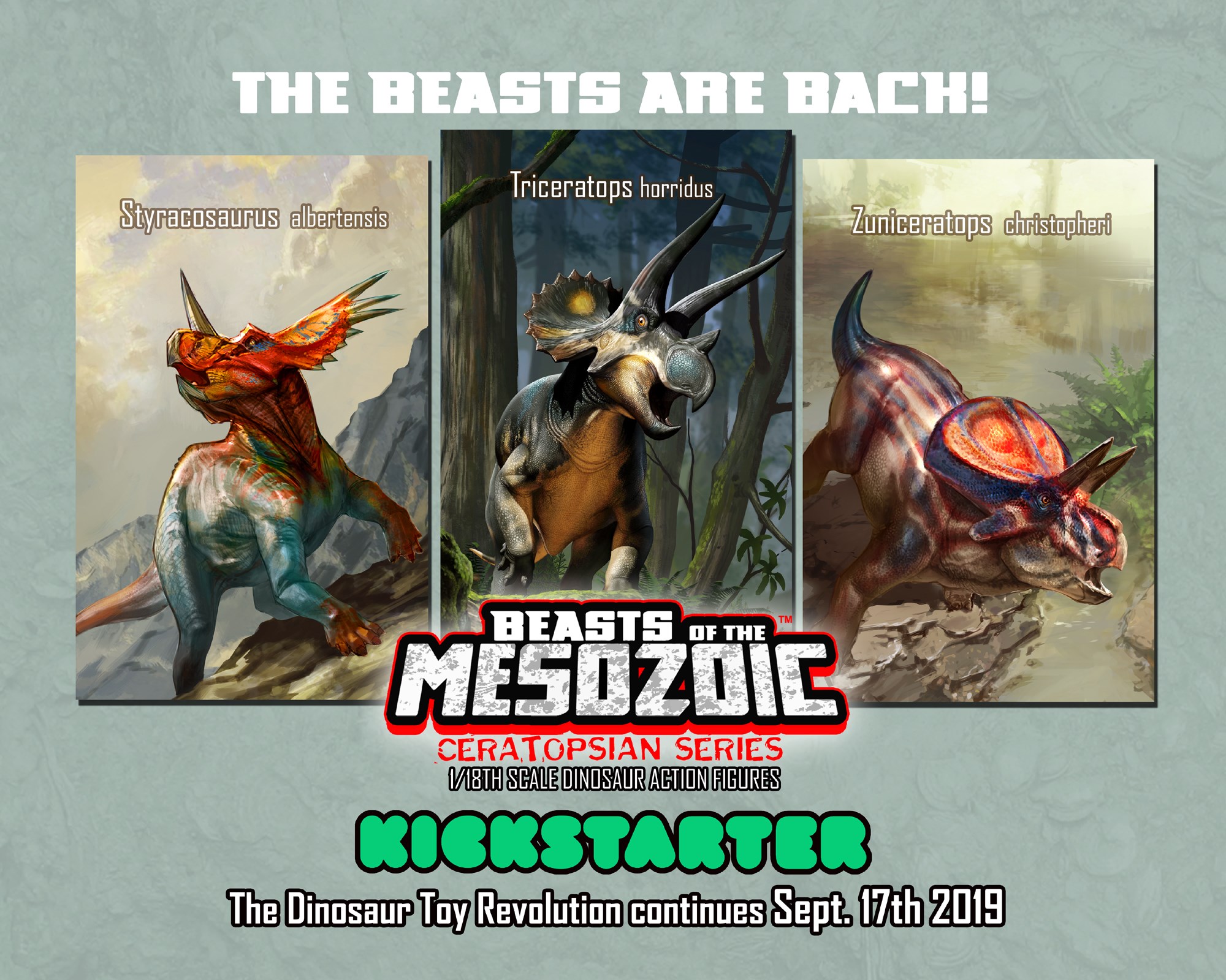 'Beasts of the Mesozoic' toy creator David Silva on his new Ceratopsians Kickstarter