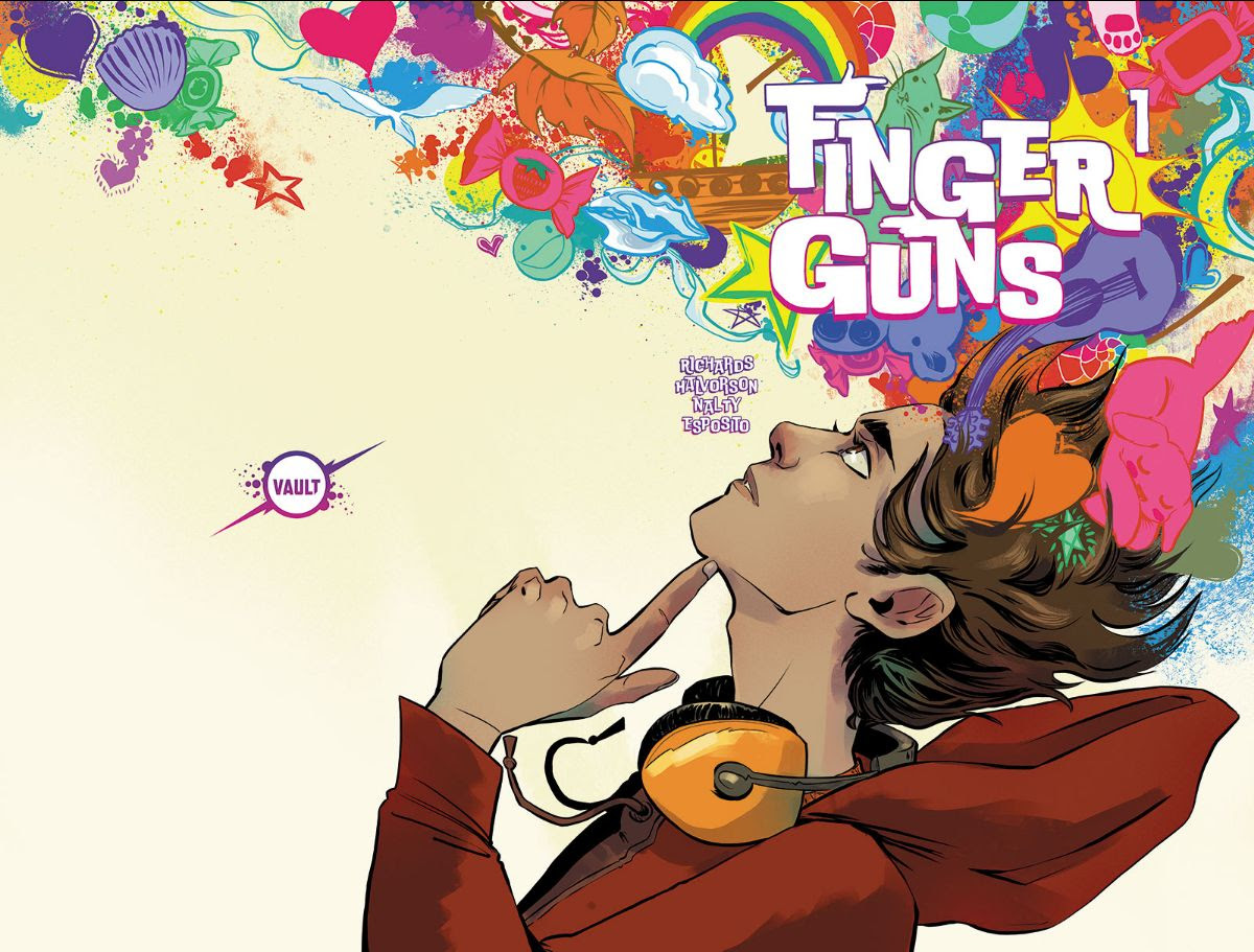 Cock your finger for Jen Hickman's newly revealed 'Finger Guns' #1 wrap around cover
