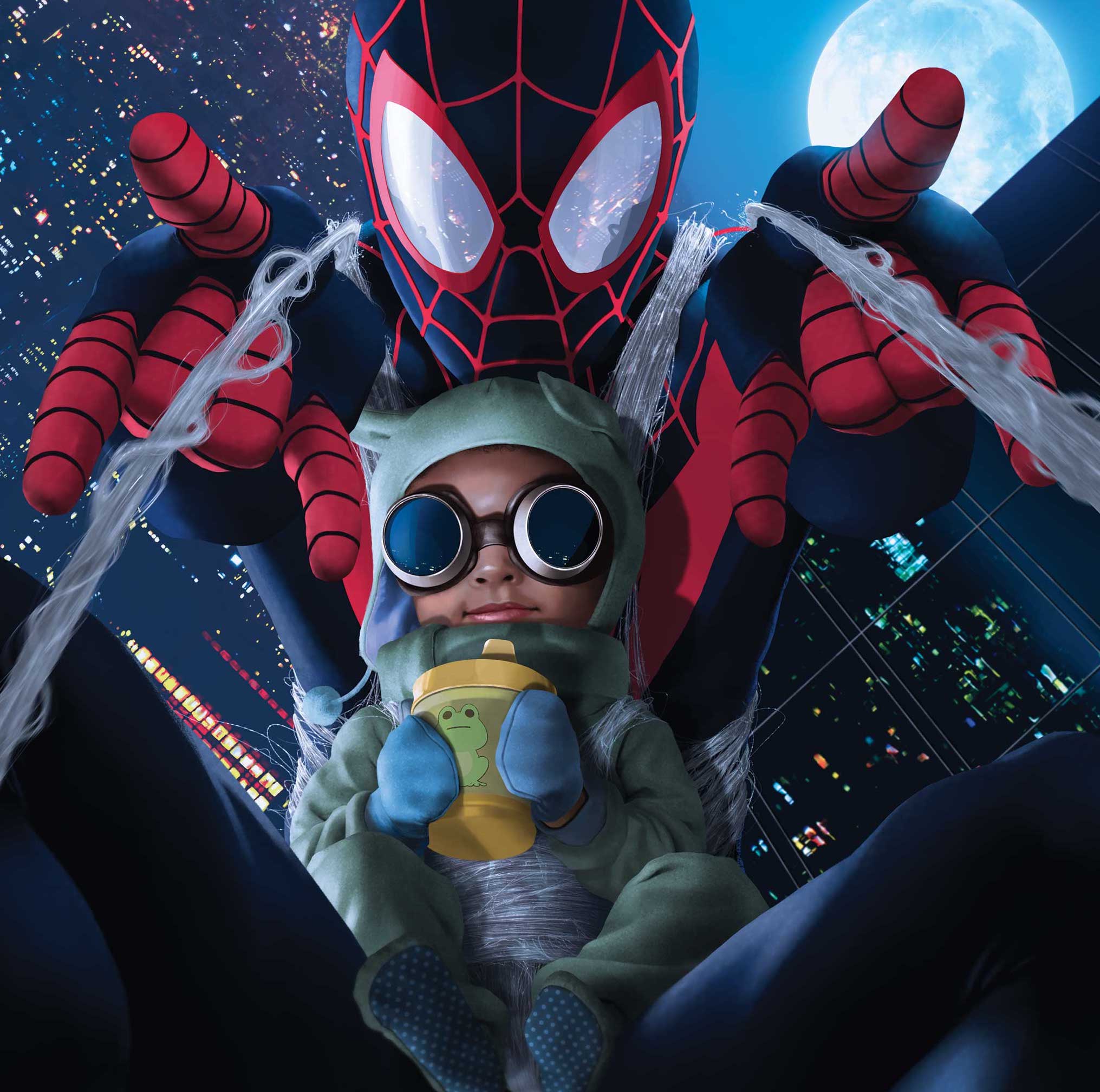 Celebrate the latest addition to the Spider-Man family with the Baby Morales cover!