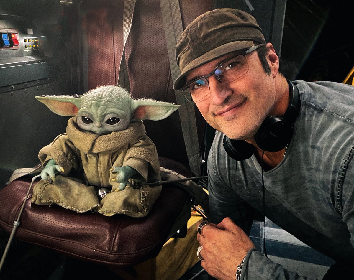 Robert Rodriguez and Baby Yoda