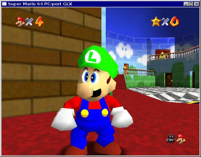 Luigi in Mario 64