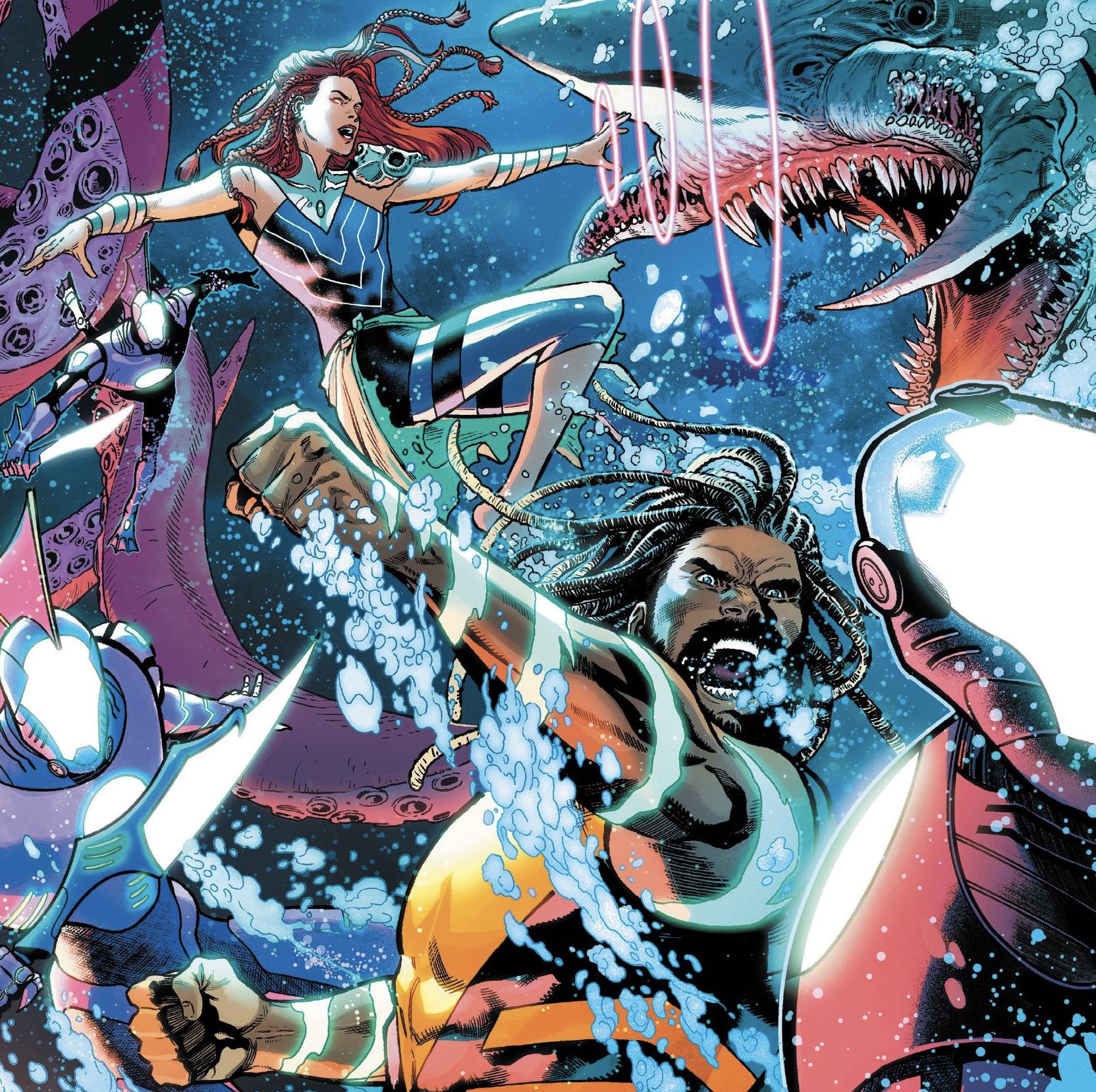 Future State: Aquaman #2 Cover, by Daniel Sampere and Adriano Lucas