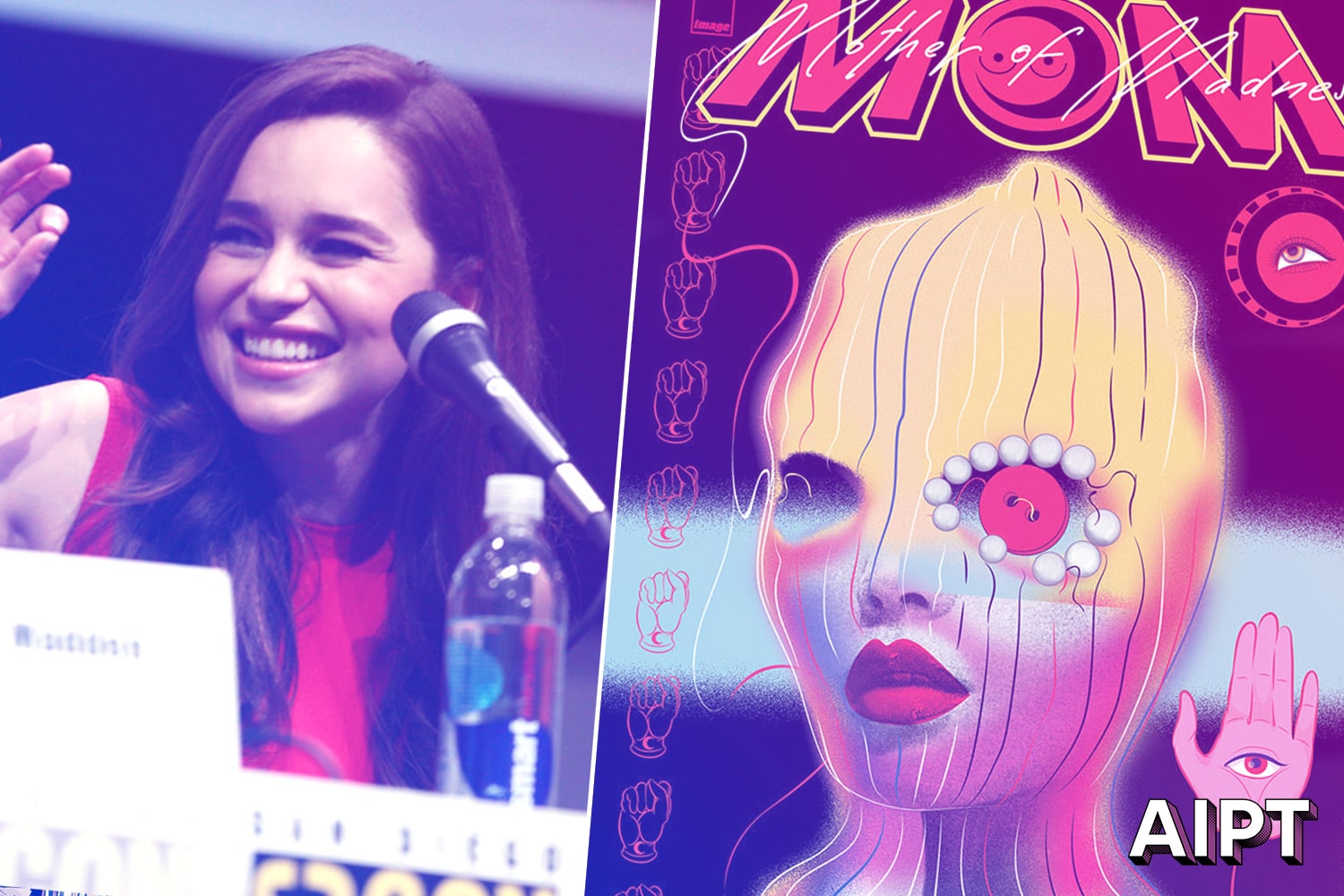 Emilia Clarke, Marguerite Bennett & Leila Leiz launching 'M.O.M.: Mother of Madness'