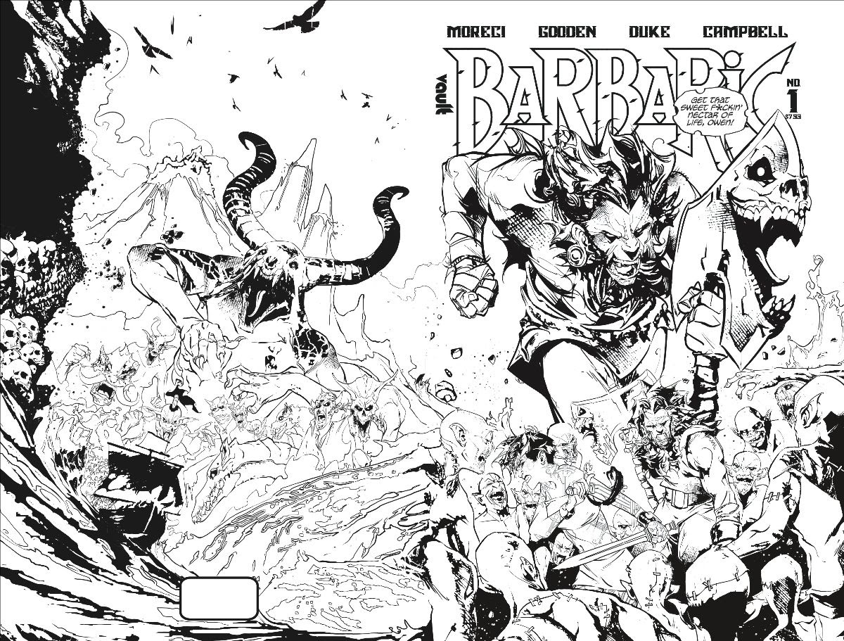Vault to print 'Barbaric' in deluxe, black & white editions