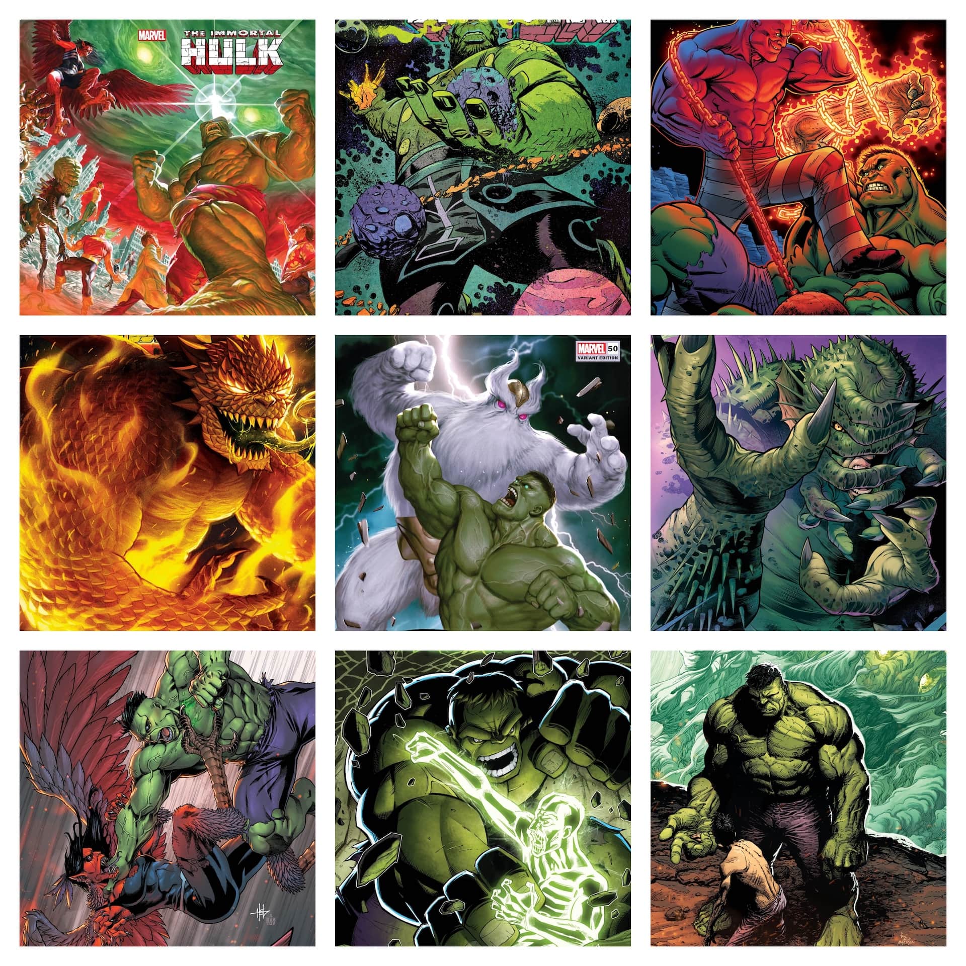 Marvel celebrates 'Immortal Hulk' #50 with eight milestone moment variant covers