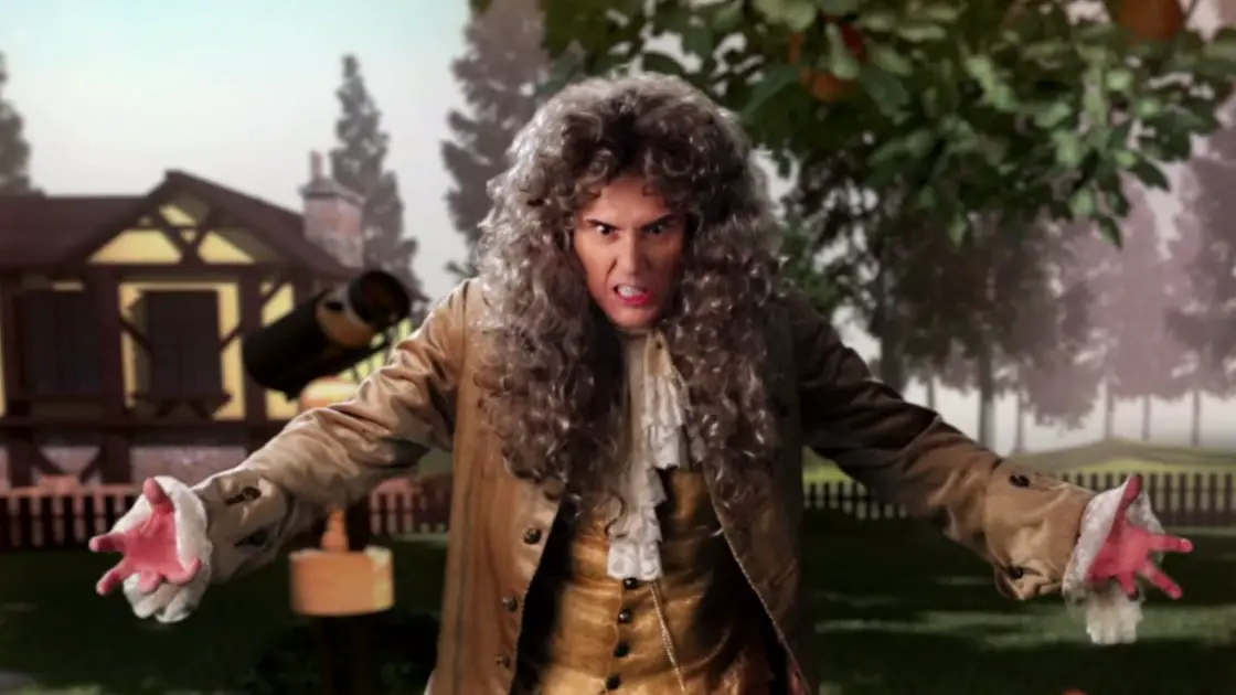 "Weird Al" as Isaac Newton