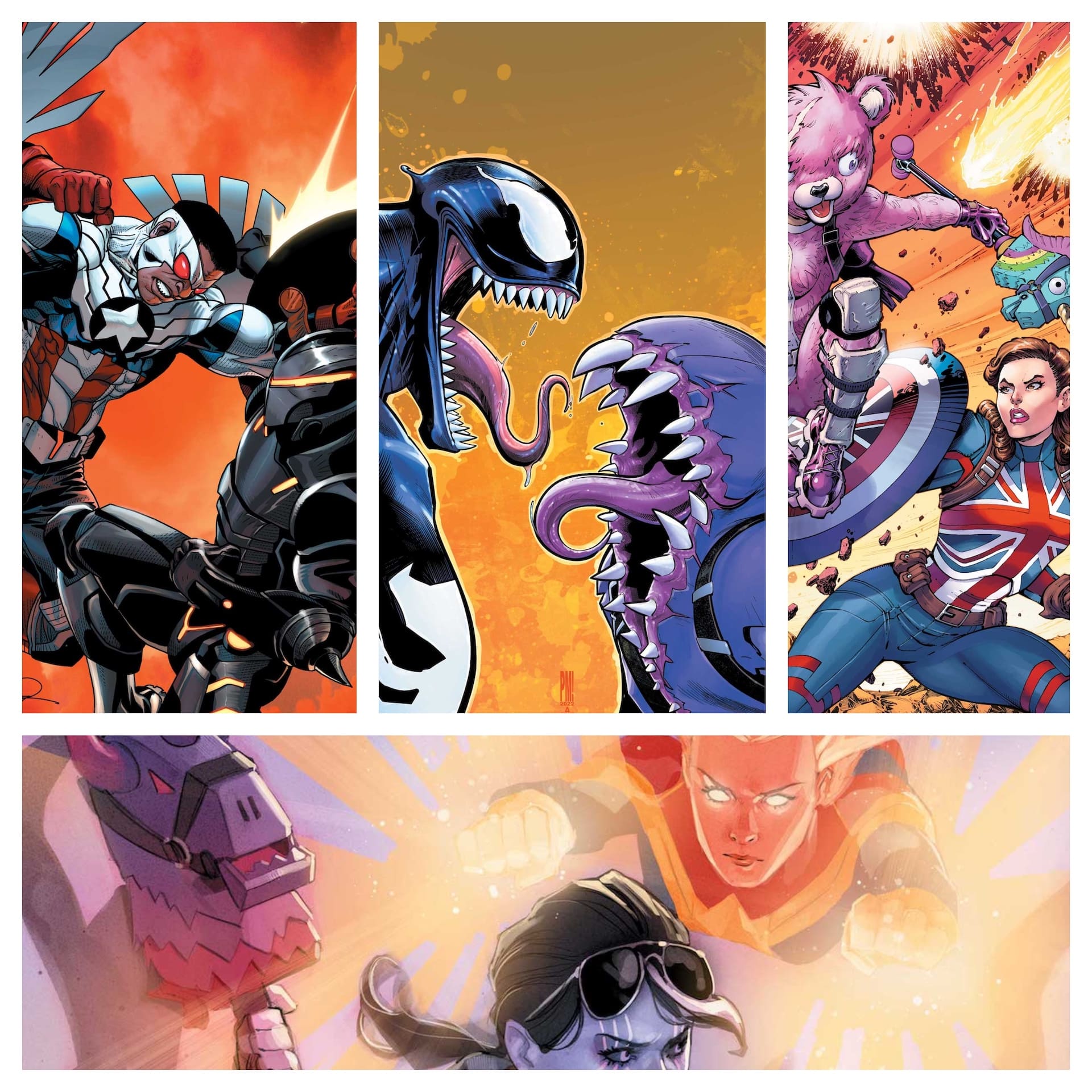 'Fortnite X Marvel: Zero War' matchup variant covers