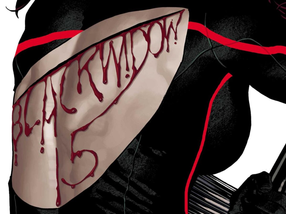 'Black Widow 15' carved into Black Widow's Back