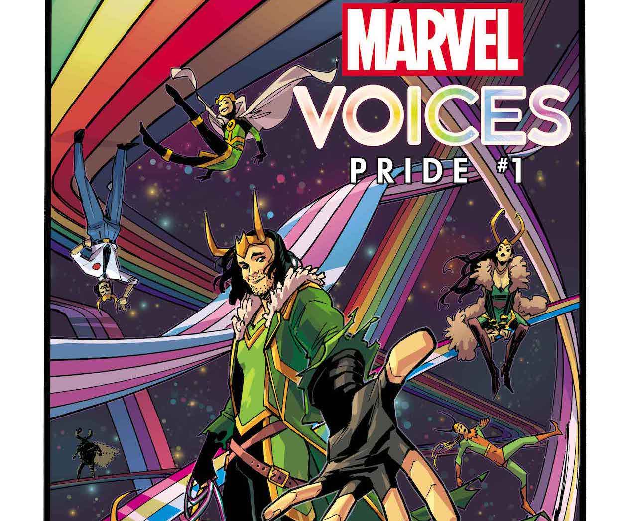 Loki asks us to ride the Rainbow Bridge in 'Marvel's Voices: Pride' cover