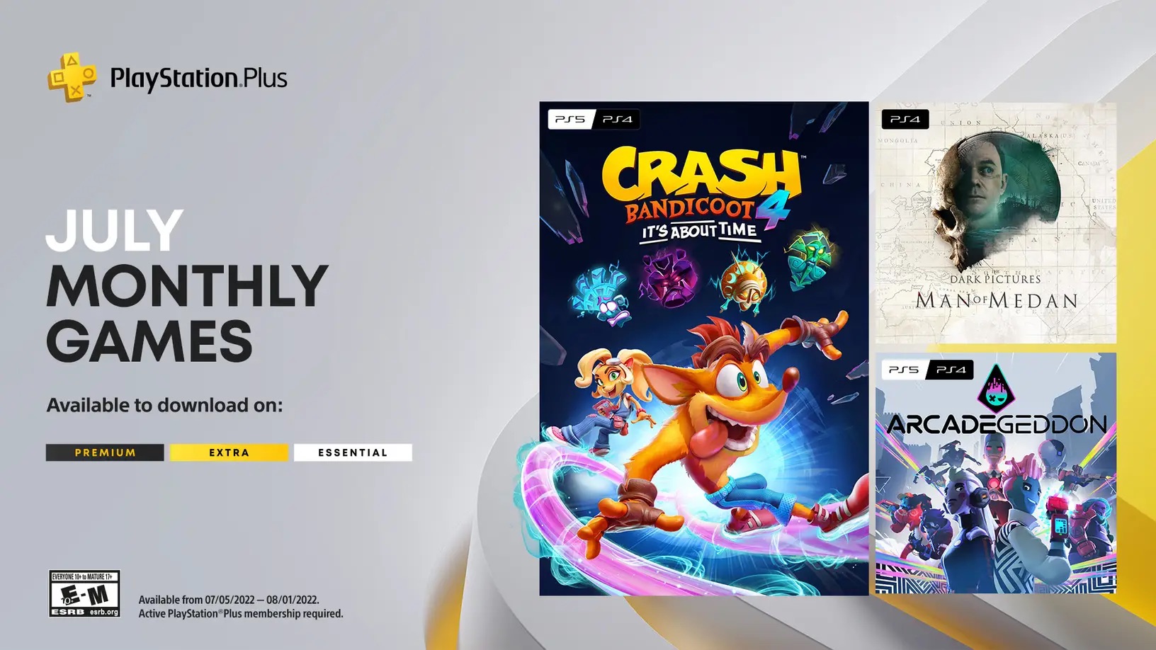 July 2022 PlayStation Plus free games revealed