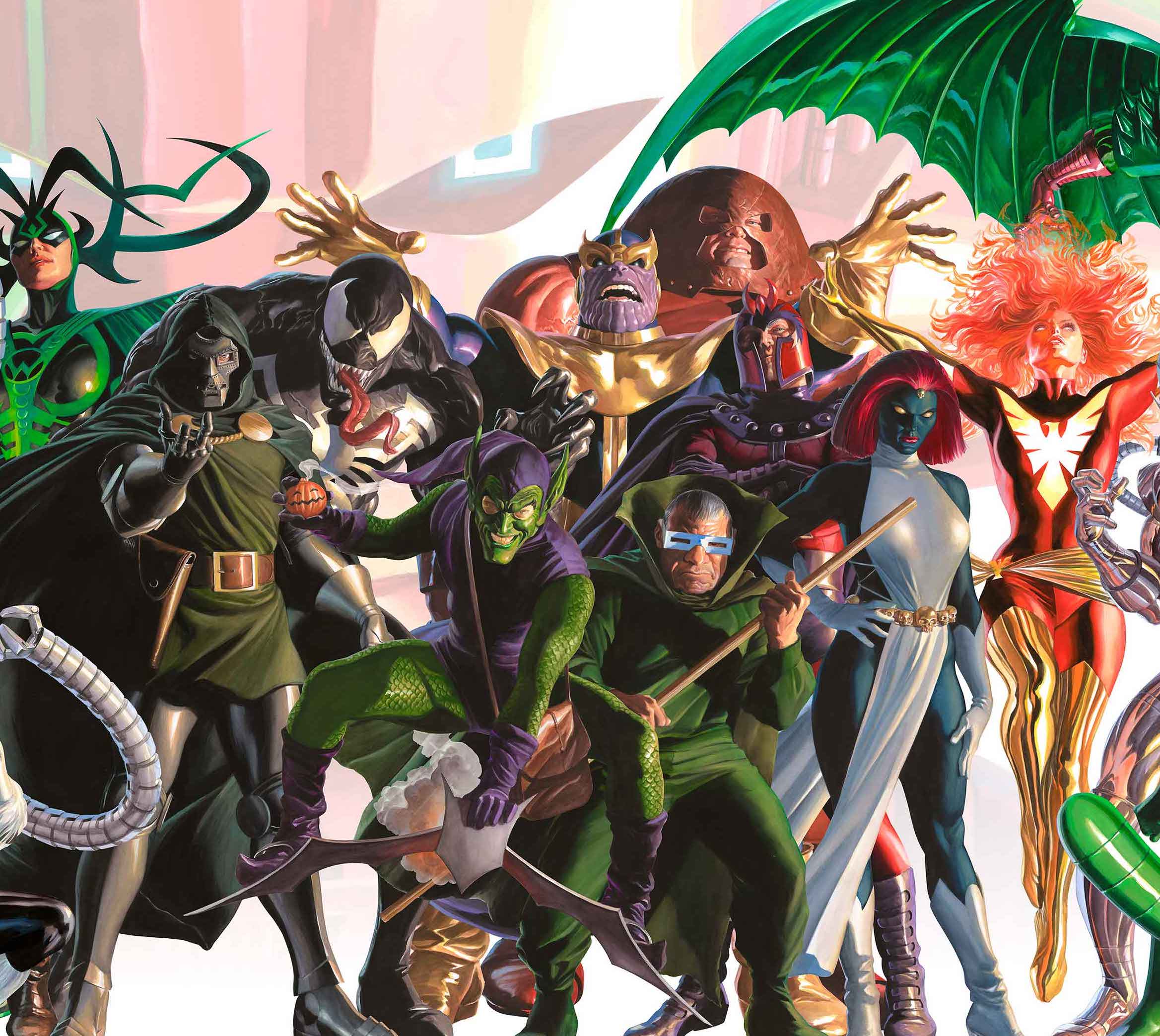 Marvel reveals Alex Ross' 'Timeless' villains group mural