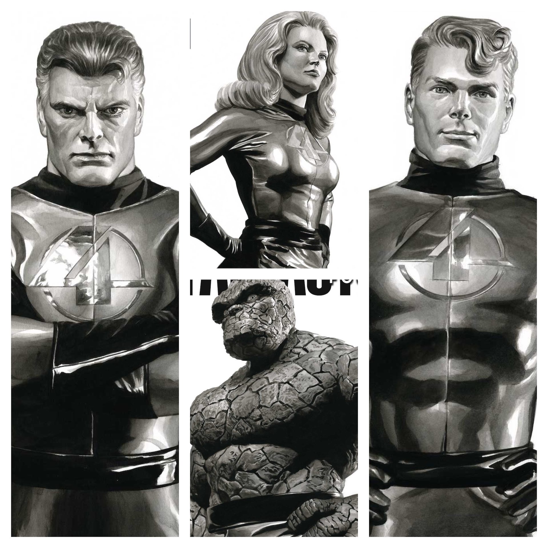 Check out Alex Ross' Fantastic Four portrait covers for first four issues