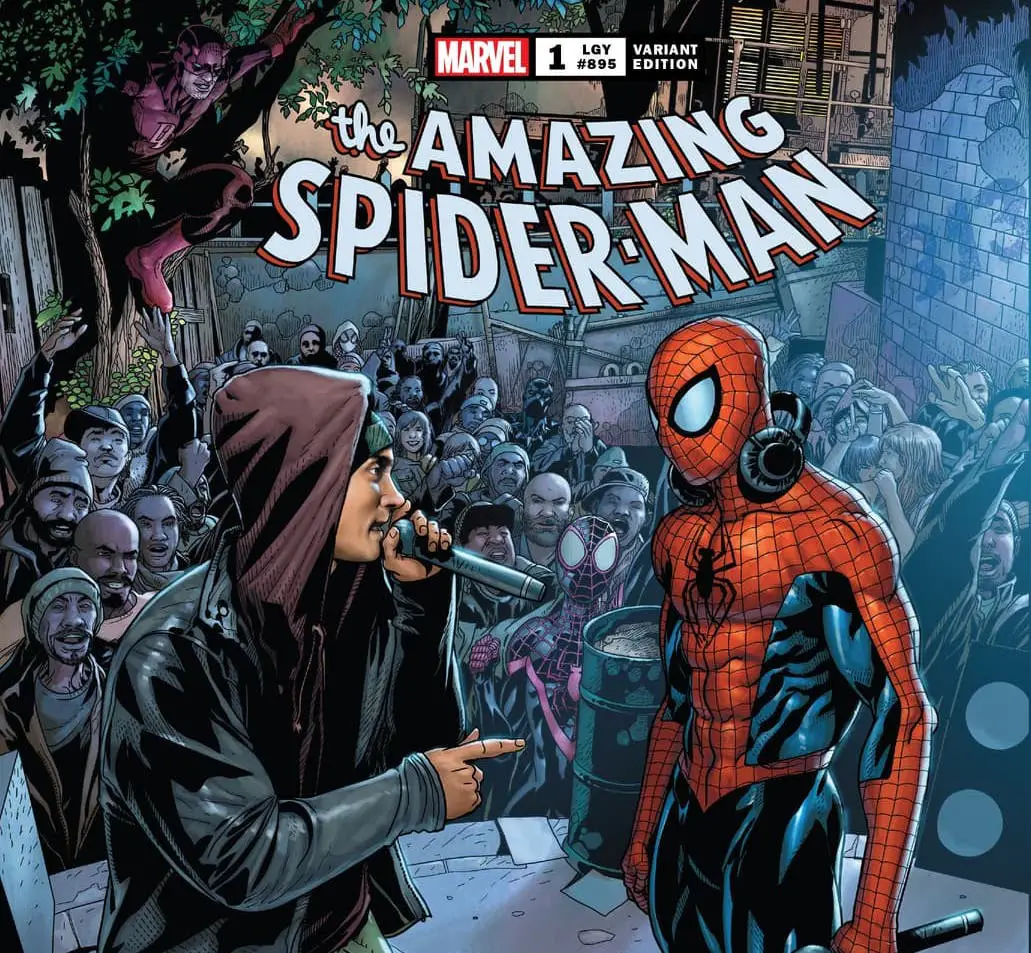 Eminem rap battles Spider-Man in new 'Amazing Spider-Man' #1 variant cover