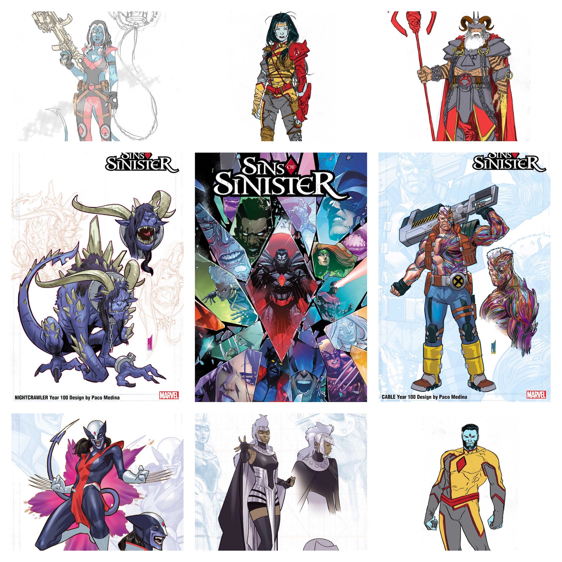 Marvel releases Paco Medina and Alessandro Vitti's 'Sins of Sinister' character designs