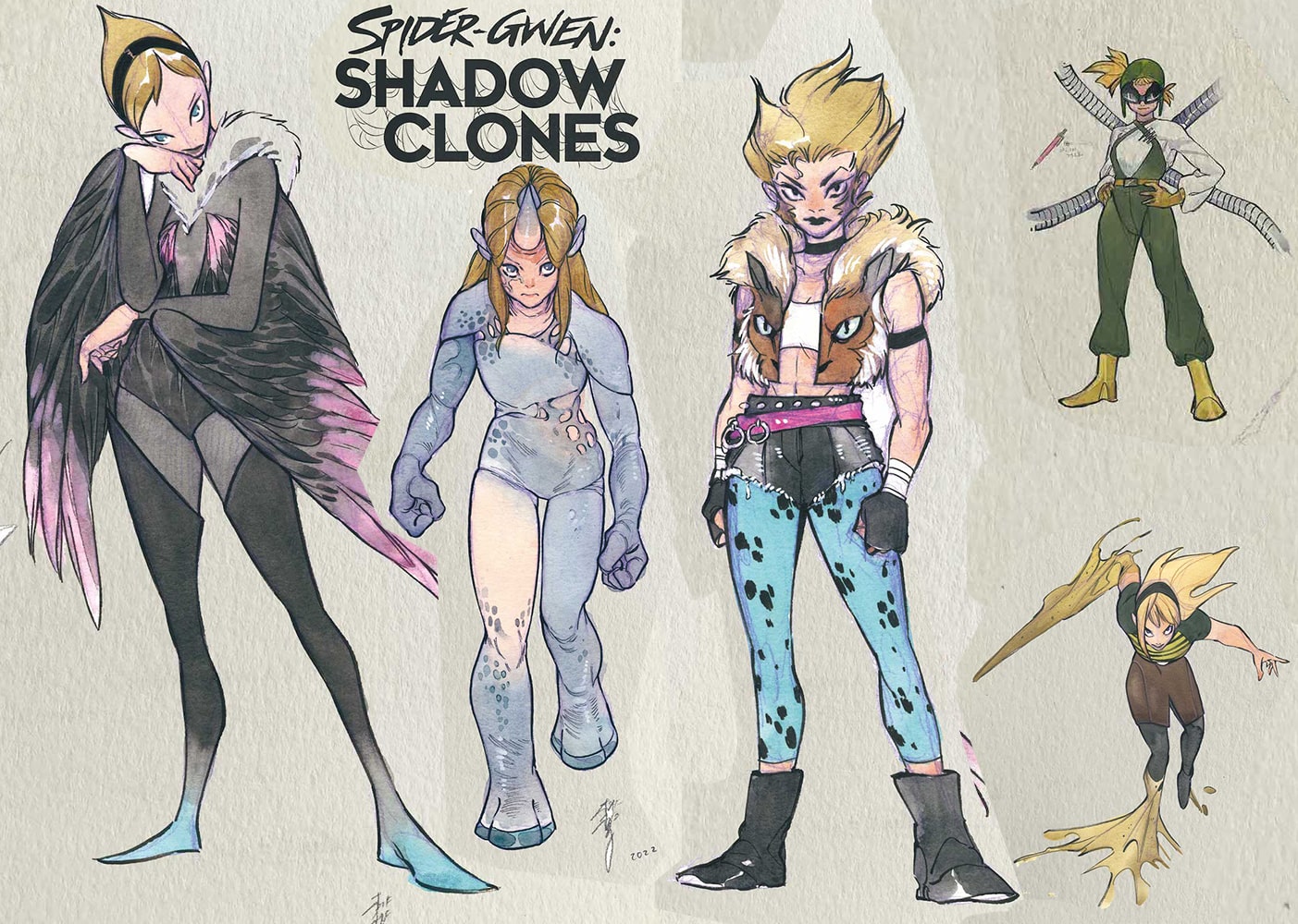 Check out Peach Momoko's 5 new Gwen Stacy villain designs
