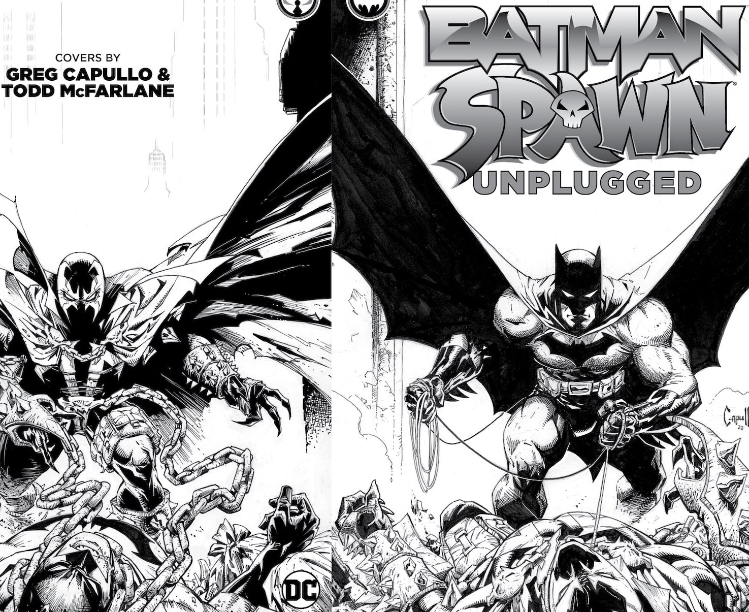 DC releasing unlettered, inks only version of 'Batman/Spawn: Unplugged' February 14