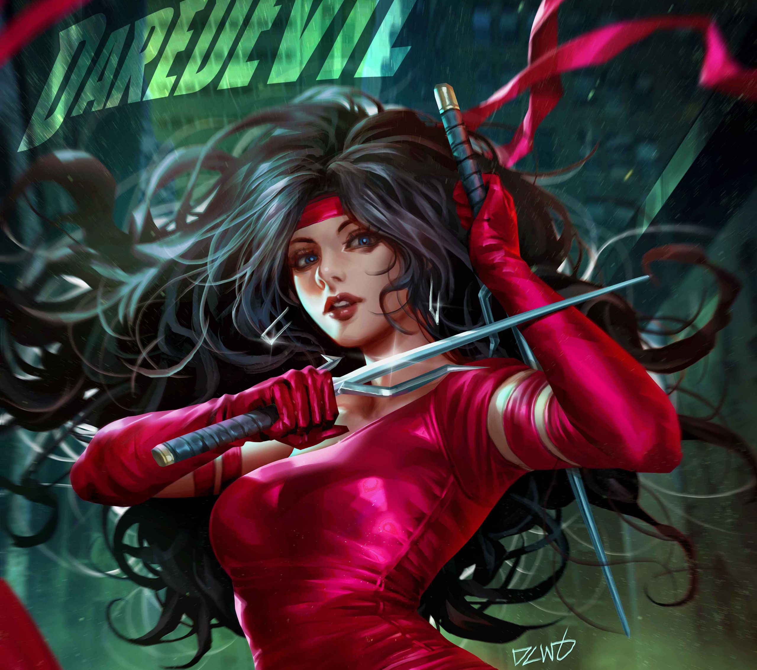 Elektra gets the spotlight in new 'Daredevil' #11 variant cover