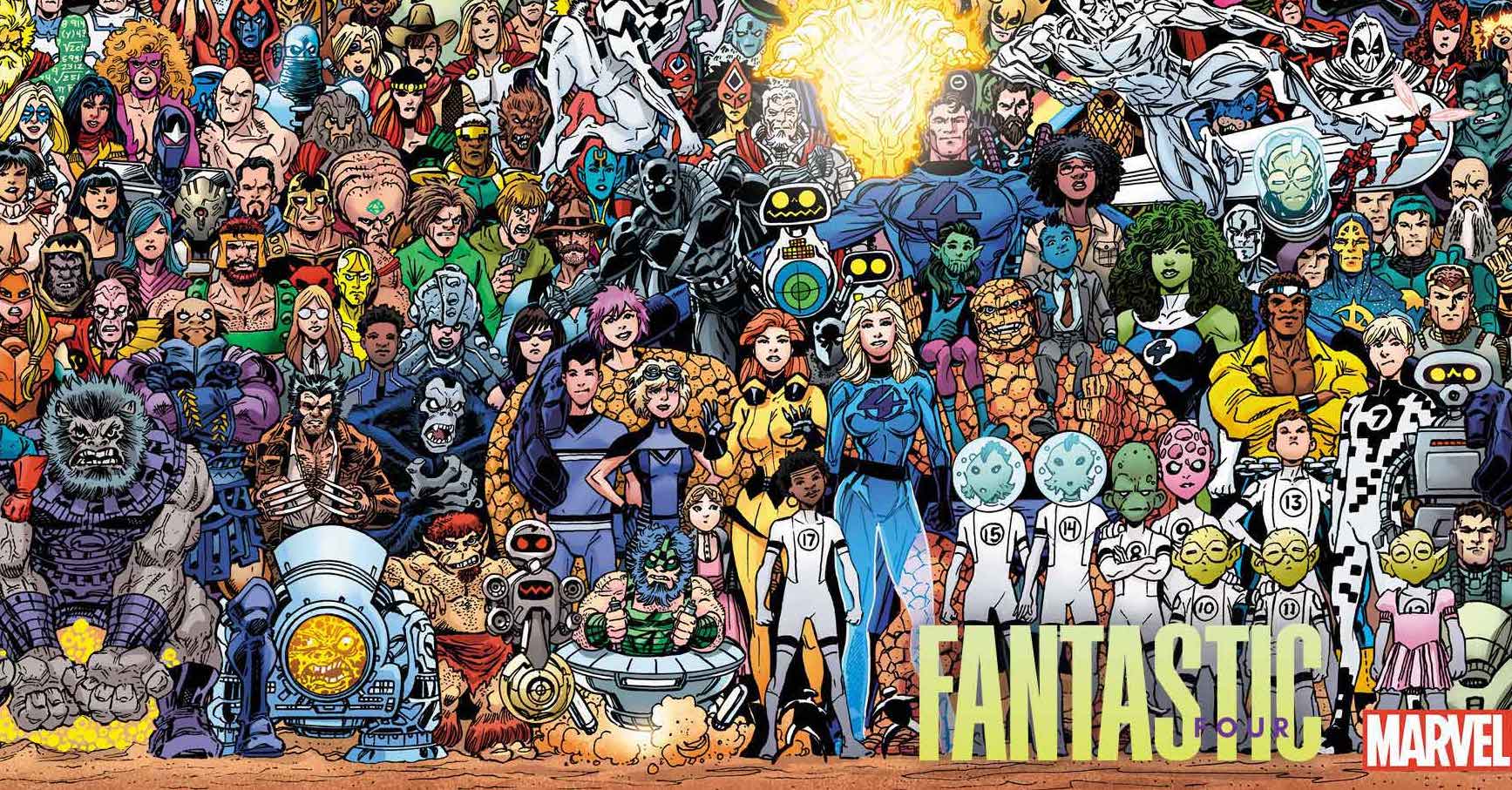 Marvel reveals full Scott Koblish 'Fantastic Four' connecting cover