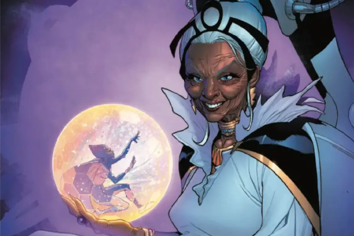 Storm smiling on the Storm & the Brotherhood of Mutants #2 cover