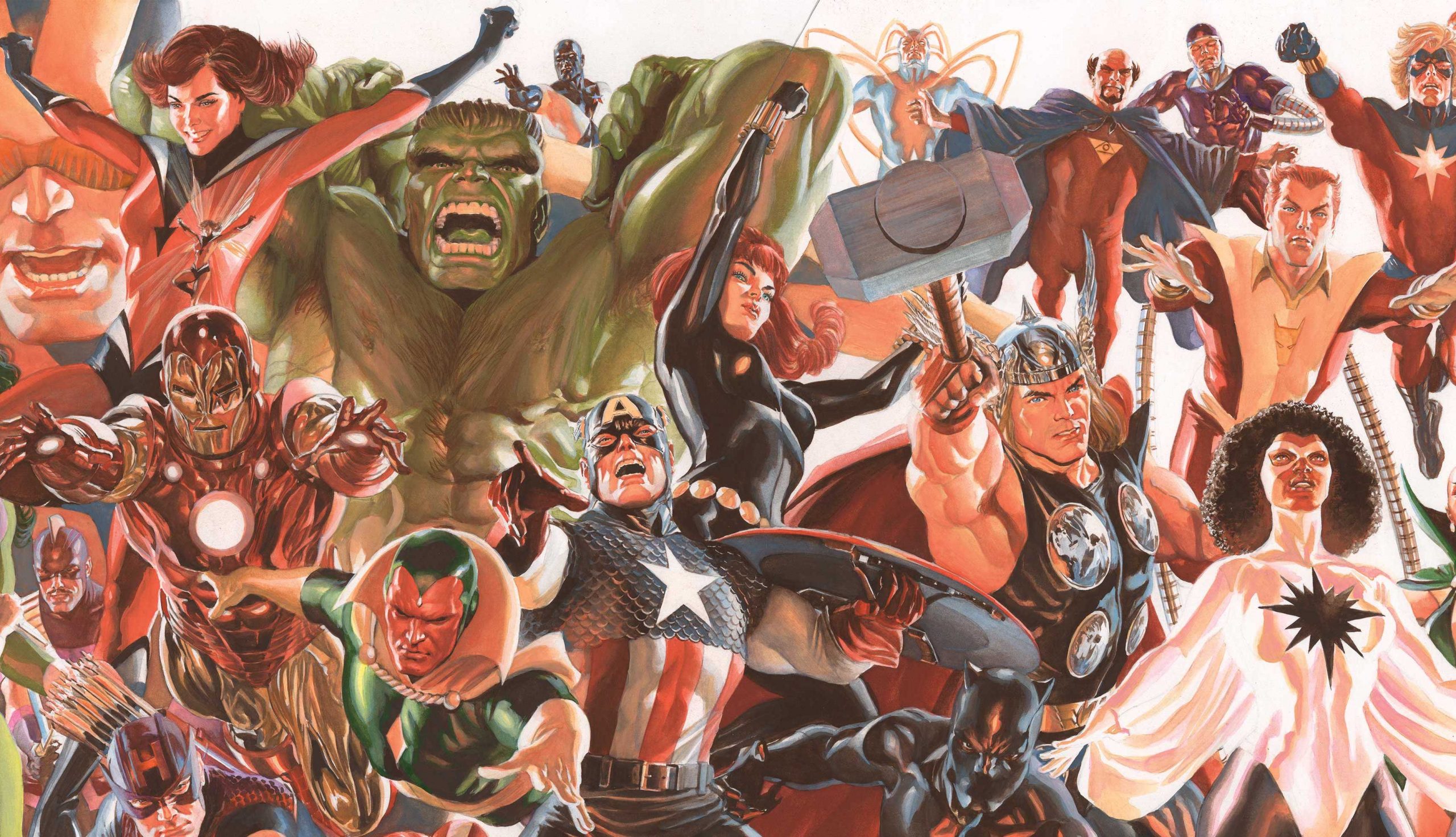 Alex Ross celebrates the Avengers and X-Men in new connecting variant cover