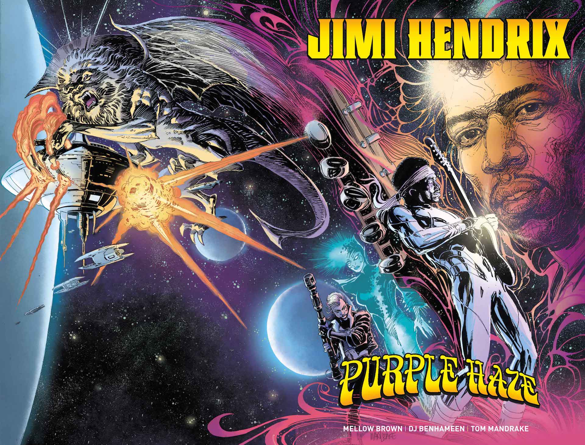 Sci-fi Afro-futurism OGN 'Jimi Hendrix: Purple Haze' coming November 2023