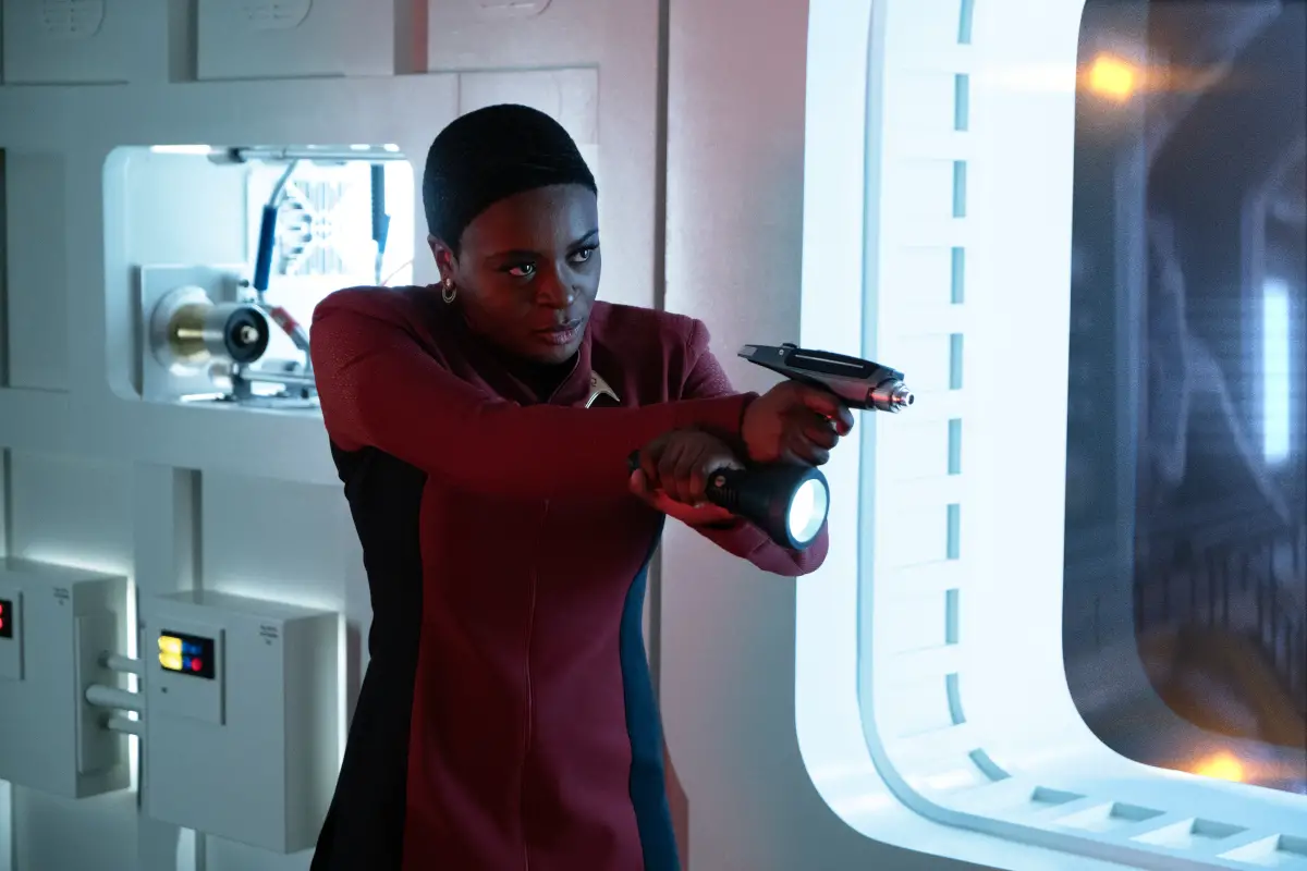 Celia Rose Gooding as Uhura in Star Trek: Strange New Worlds, streaming on Paramount+, 2023.