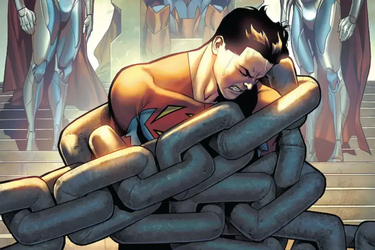 Jon Kent in chains in Adventures of Superman: Jon Kent #5