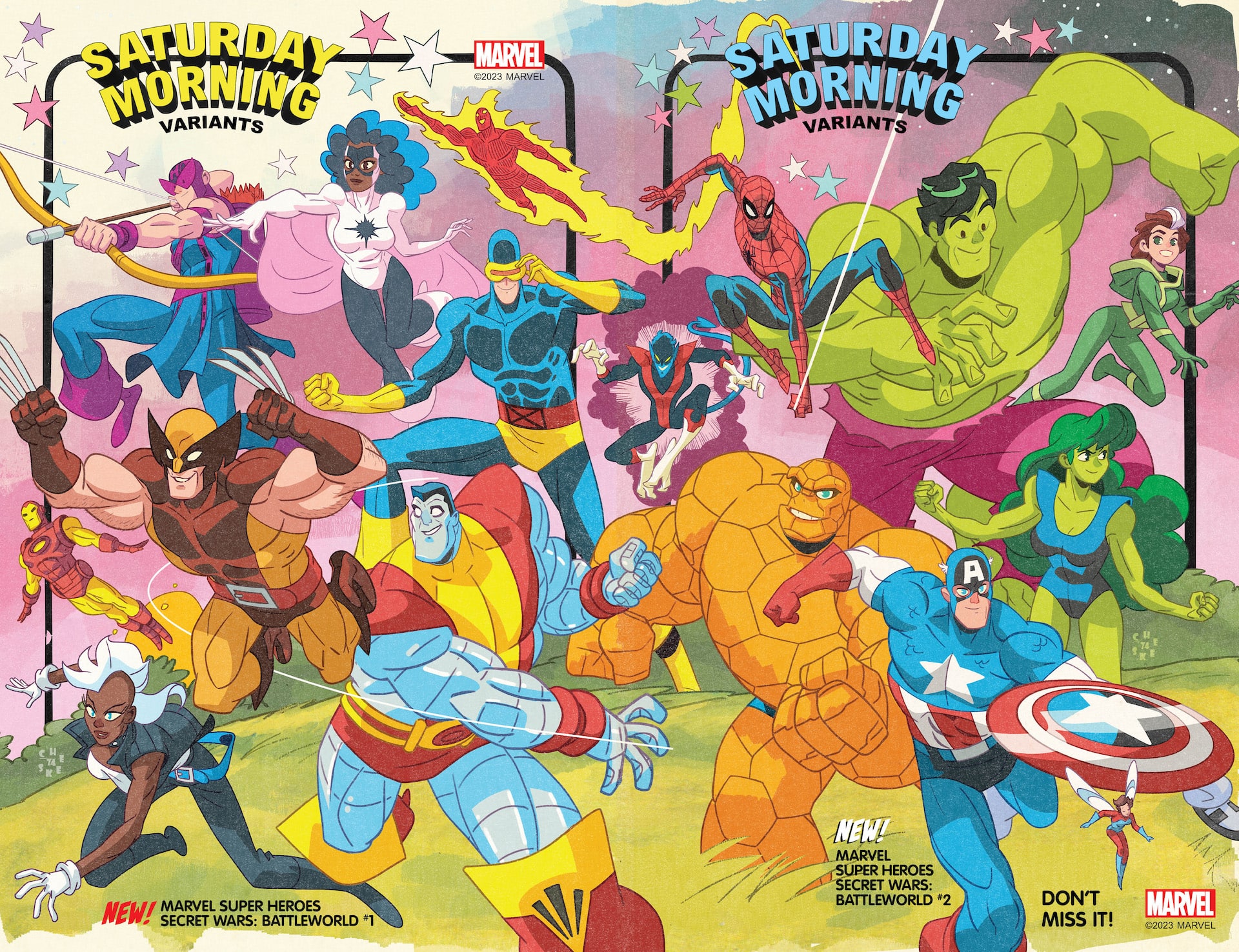 Marvel reveals more Sean Galloway 'Saturday Morning' variant cover art