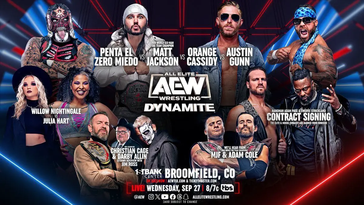 AEW Dynamite preview, full card: September 27, 2023
