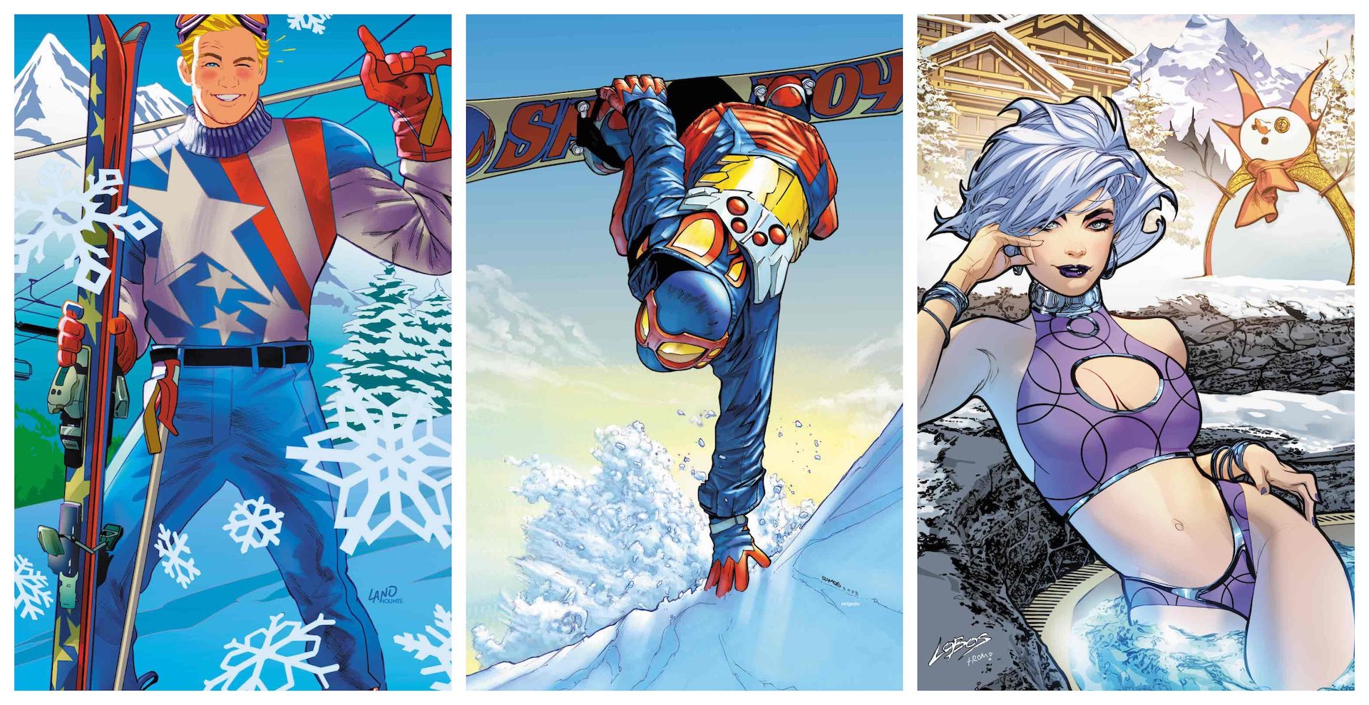 Marvel goes to the slopes with SKI CHALET VARIANT COVERS for December 2023