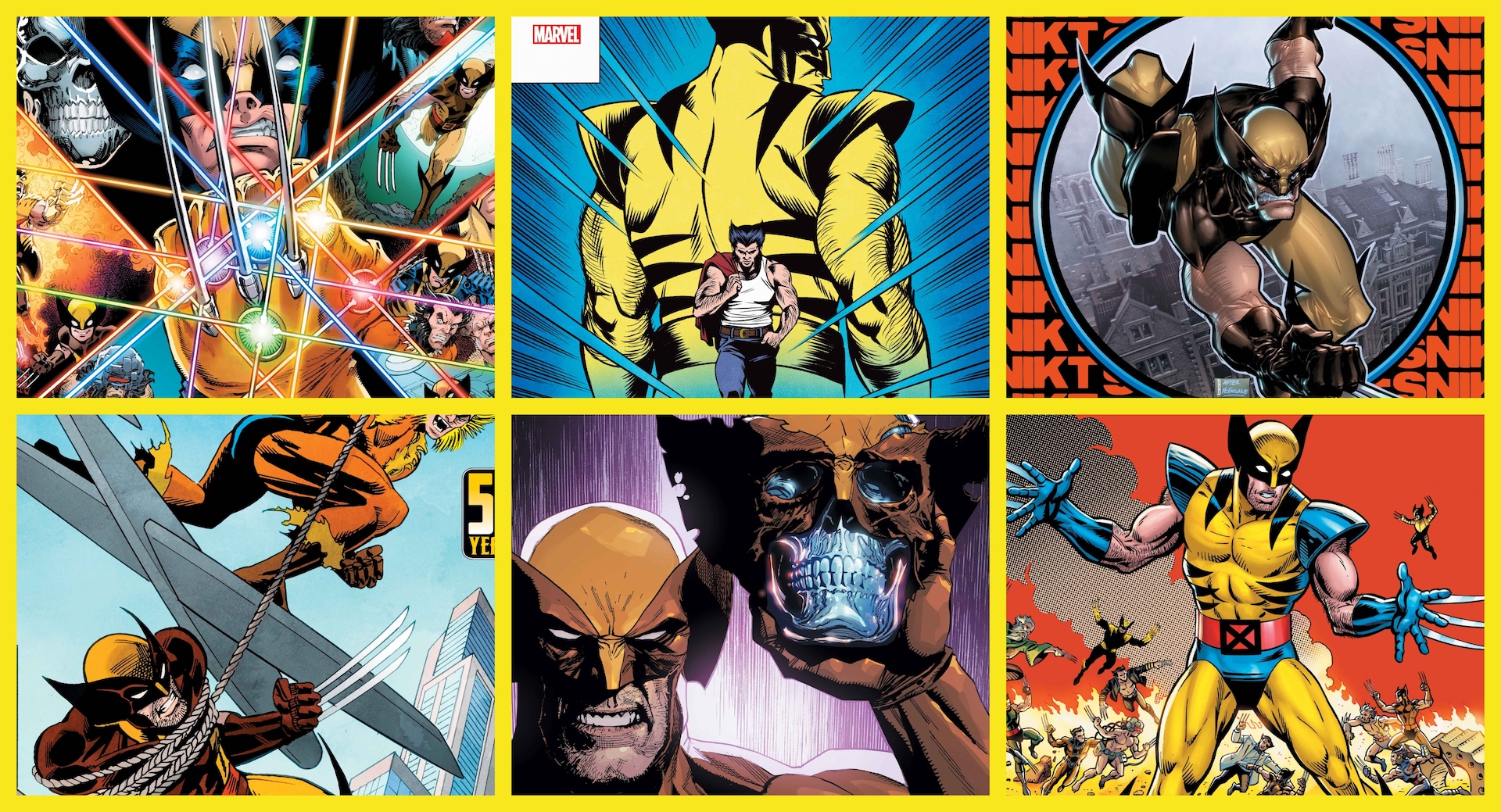 Witness Wolverine depicted in iconic Marvel scenes via January 2024 covers