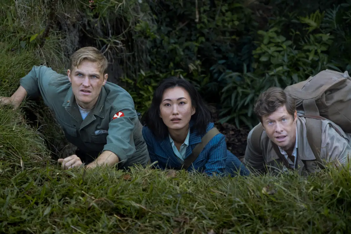 Episode 2. Wyatt Russell, Mari Yamamoto and Anders Holm in "Monarch: Legacy of Monsters"