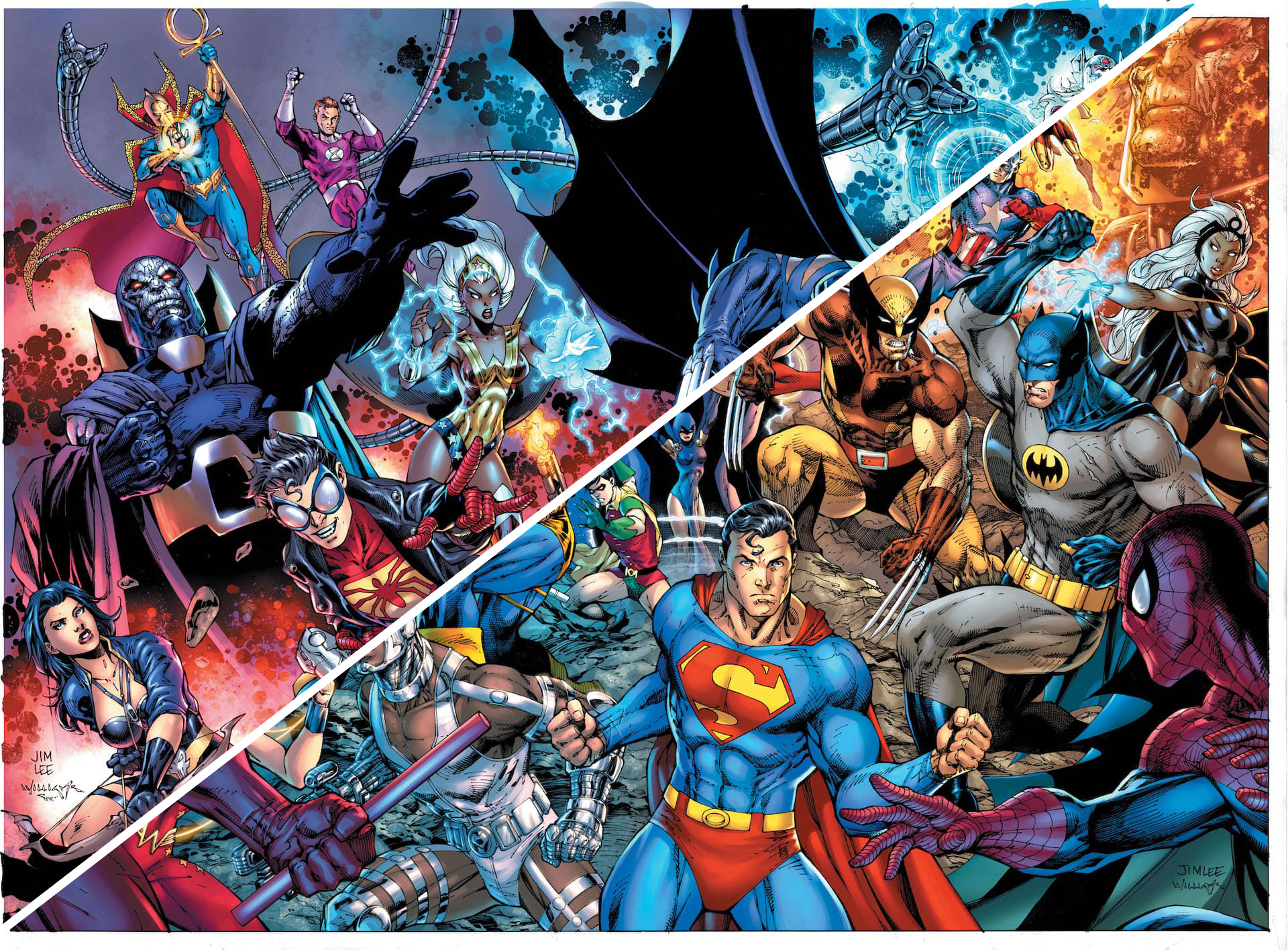 Jim Lee shares final 'DC vs. Marvel' and 'The Amalgam Age' omnibus covers
