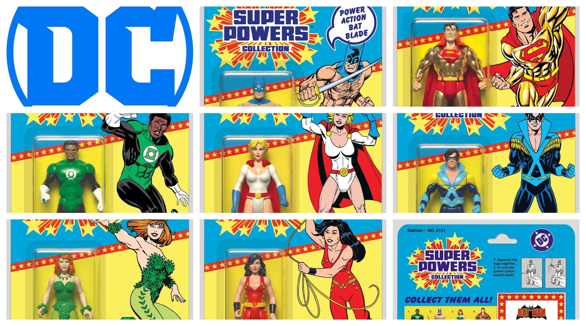 'DC Super Powers' variant covers imagine Kenner action figure wave