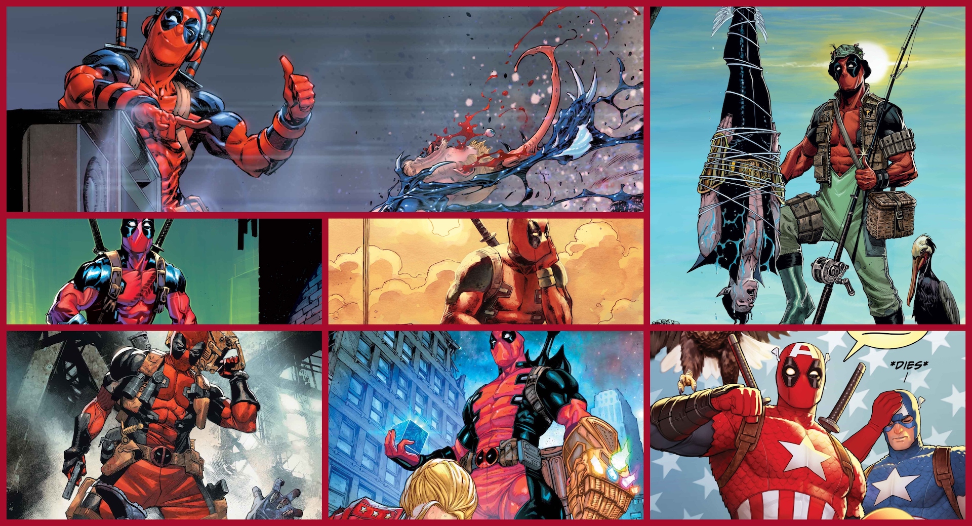 'Deadpool Kills the Marvel Universe' variant covers coming in July 2024