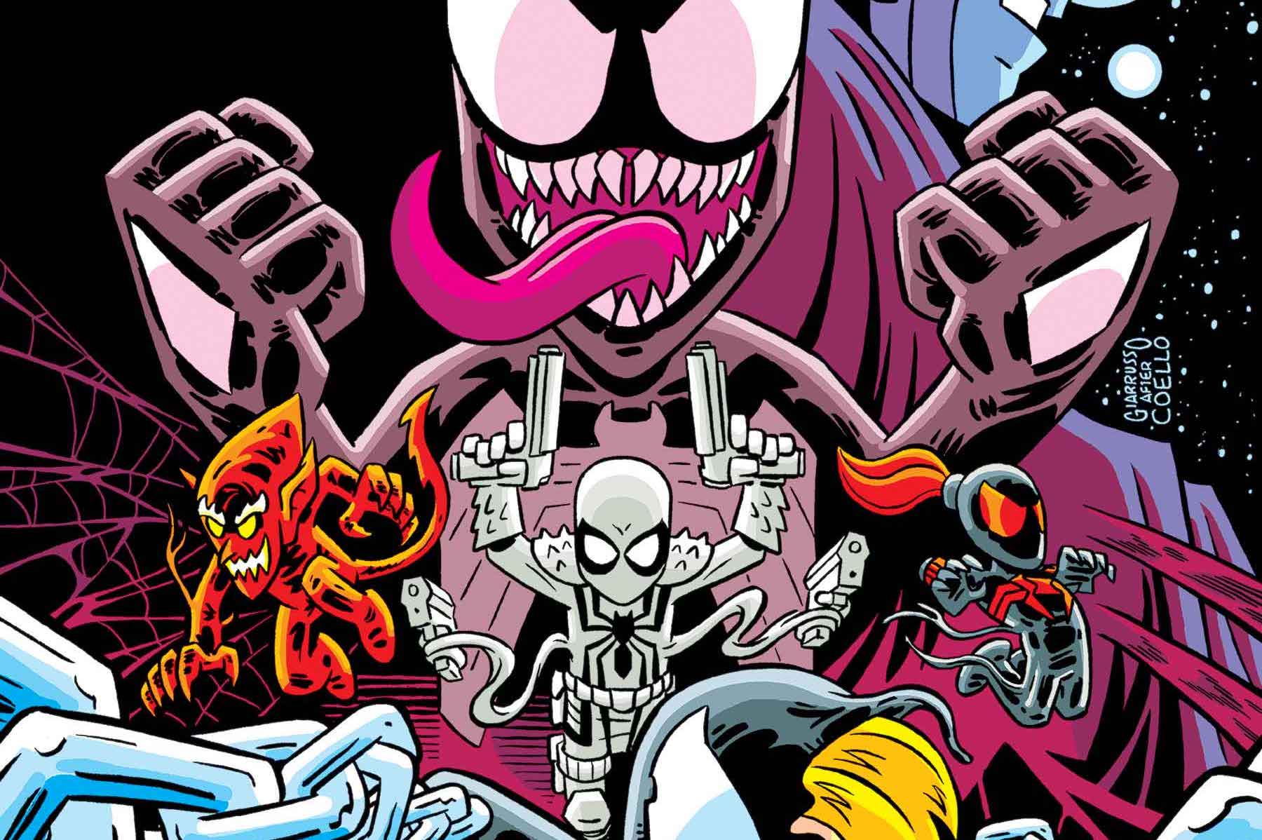 Chris Giarrusso has fun with Iban Coello's 'Venom War' #1 & #2 covers