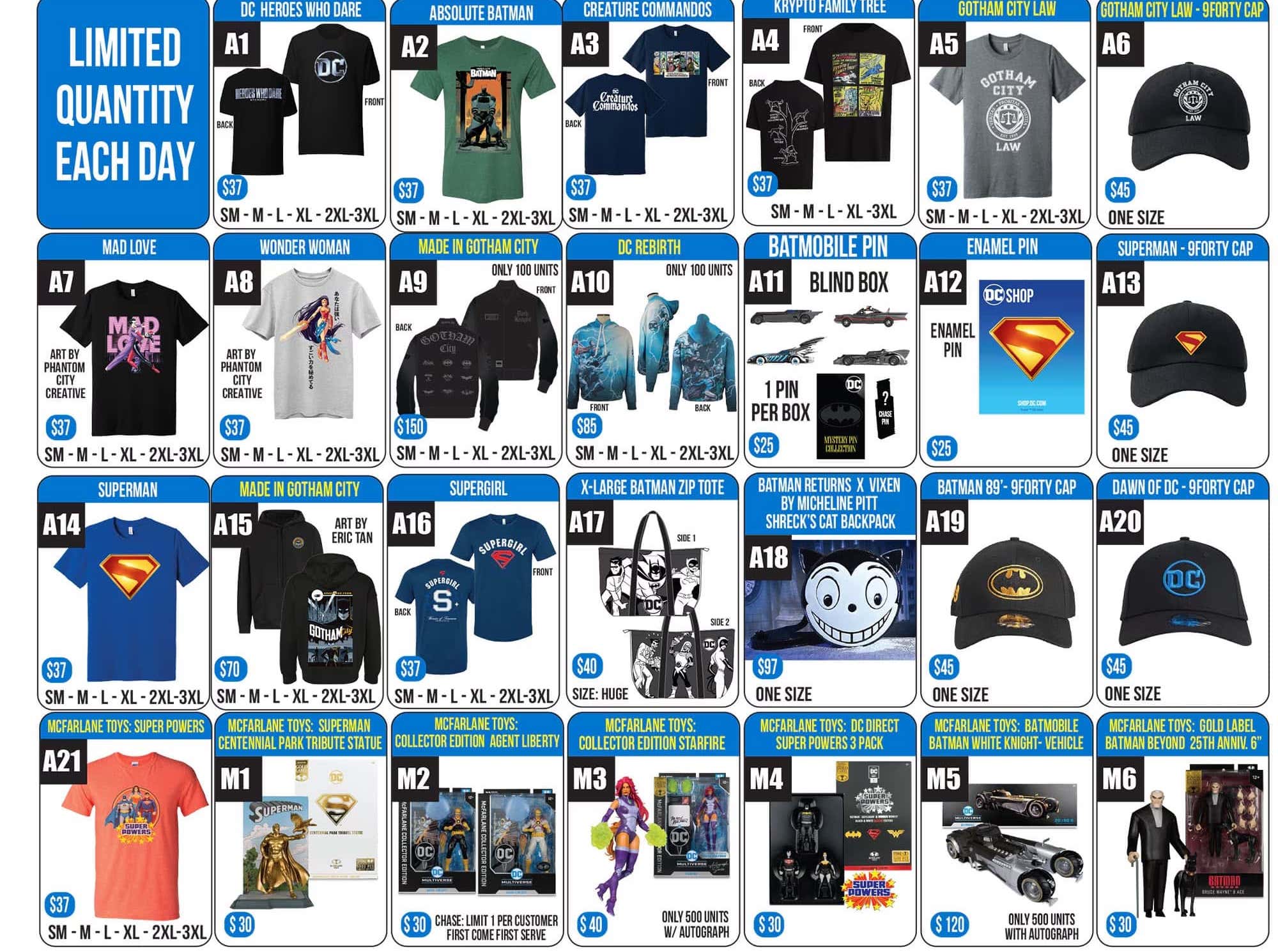 DC Shop reveals SDCC 2024 exclusives available on the show floor