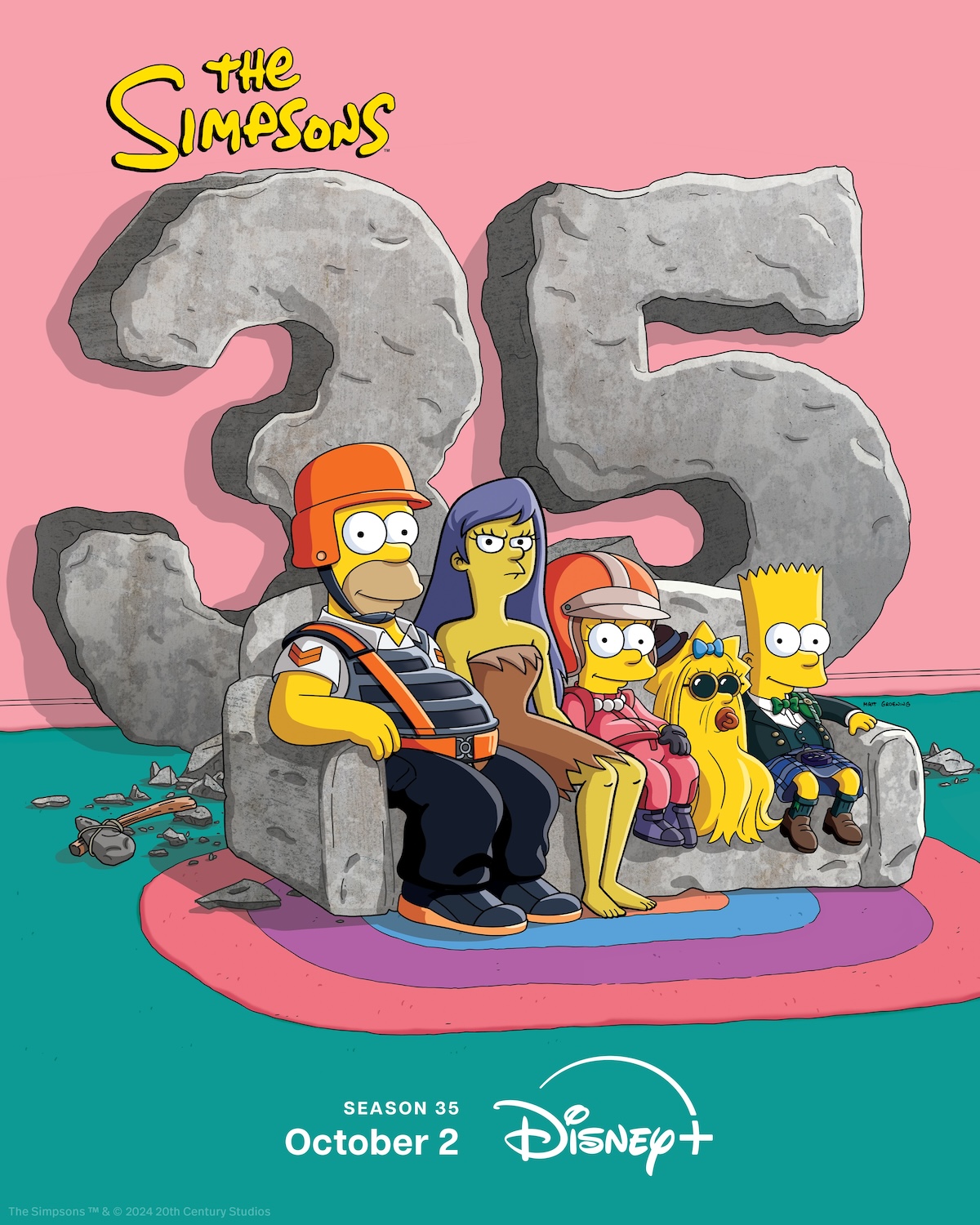 The Simpsons season 35 on Disney+ key art