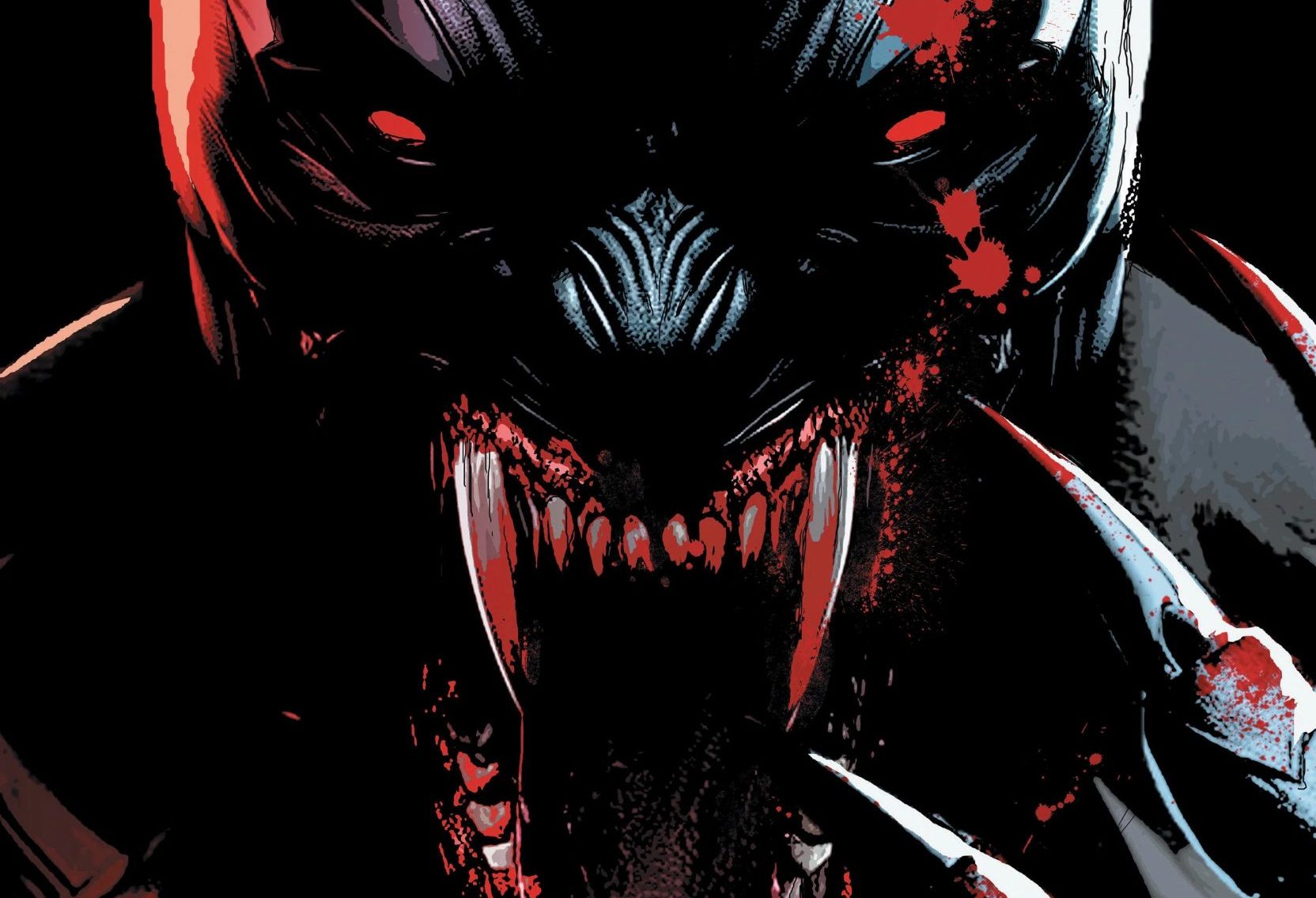 Cover for Blood Hunt: Marvel Universe featuring a vampire Black Panther
