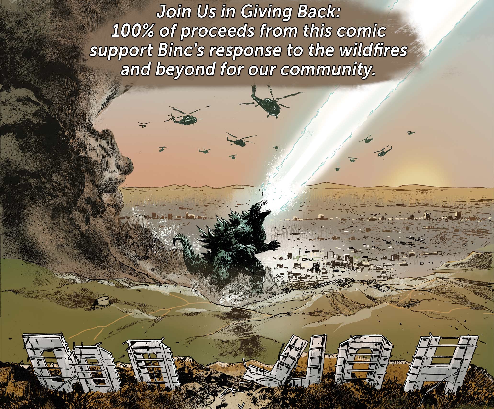 Proceeds for April's 'Godzilla vs. Los Angeles' #1 to go to charity
