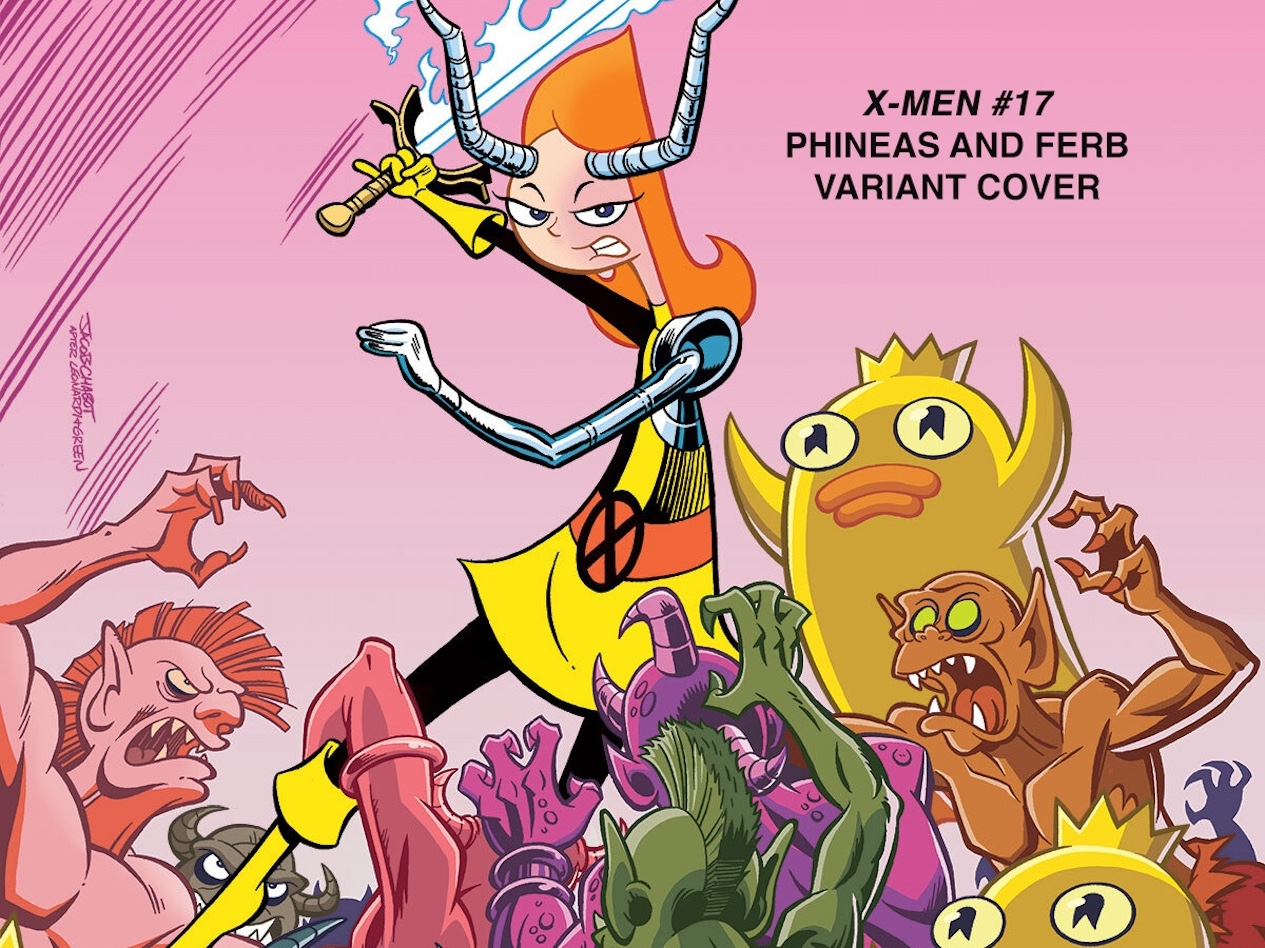 Marvel reveals Phineas and Ferb variant covers for June 2025